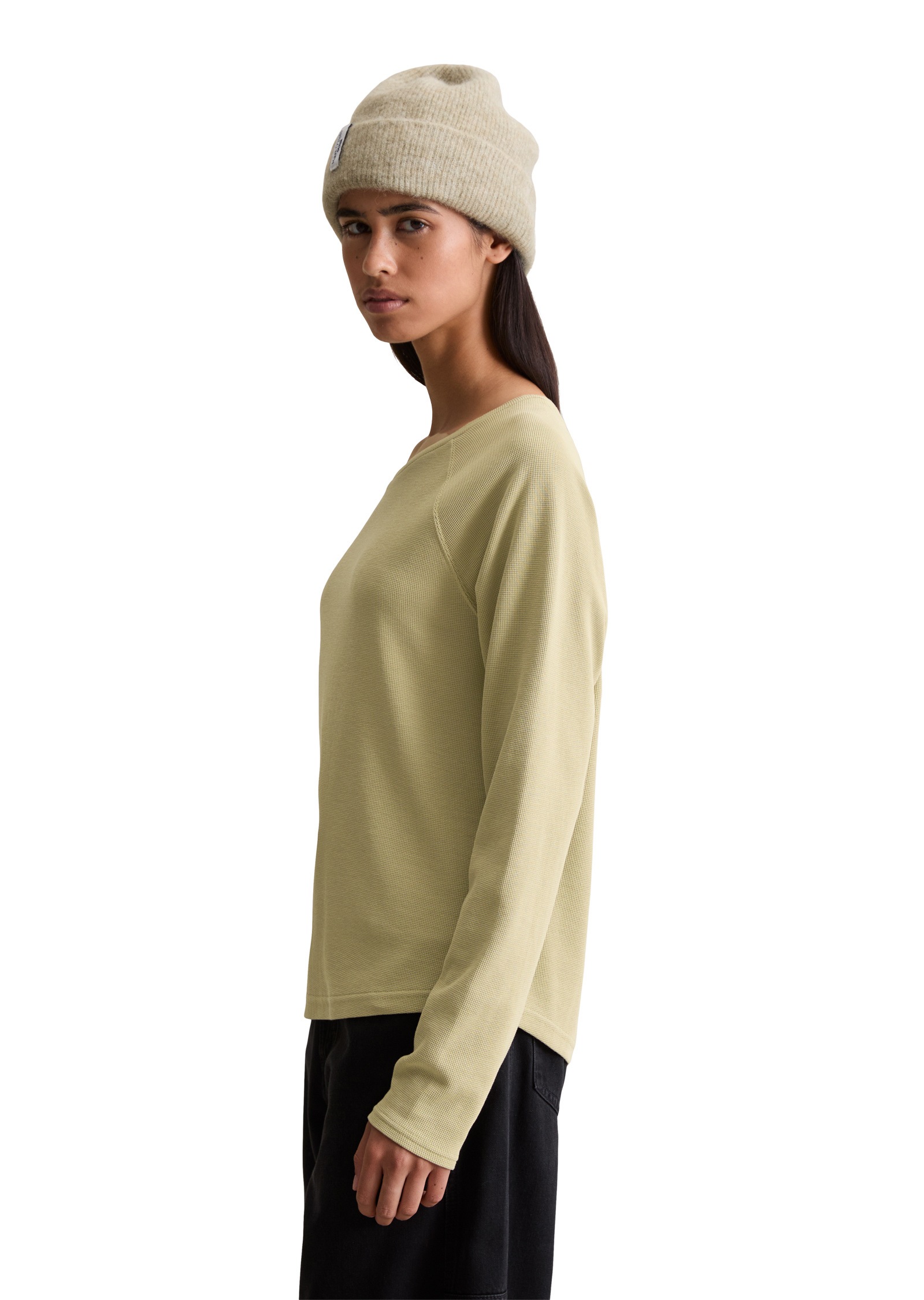 Marc OPolo DENIM Langarmshirt "aus weichem Waffle-Jersey" günstig online kaufen