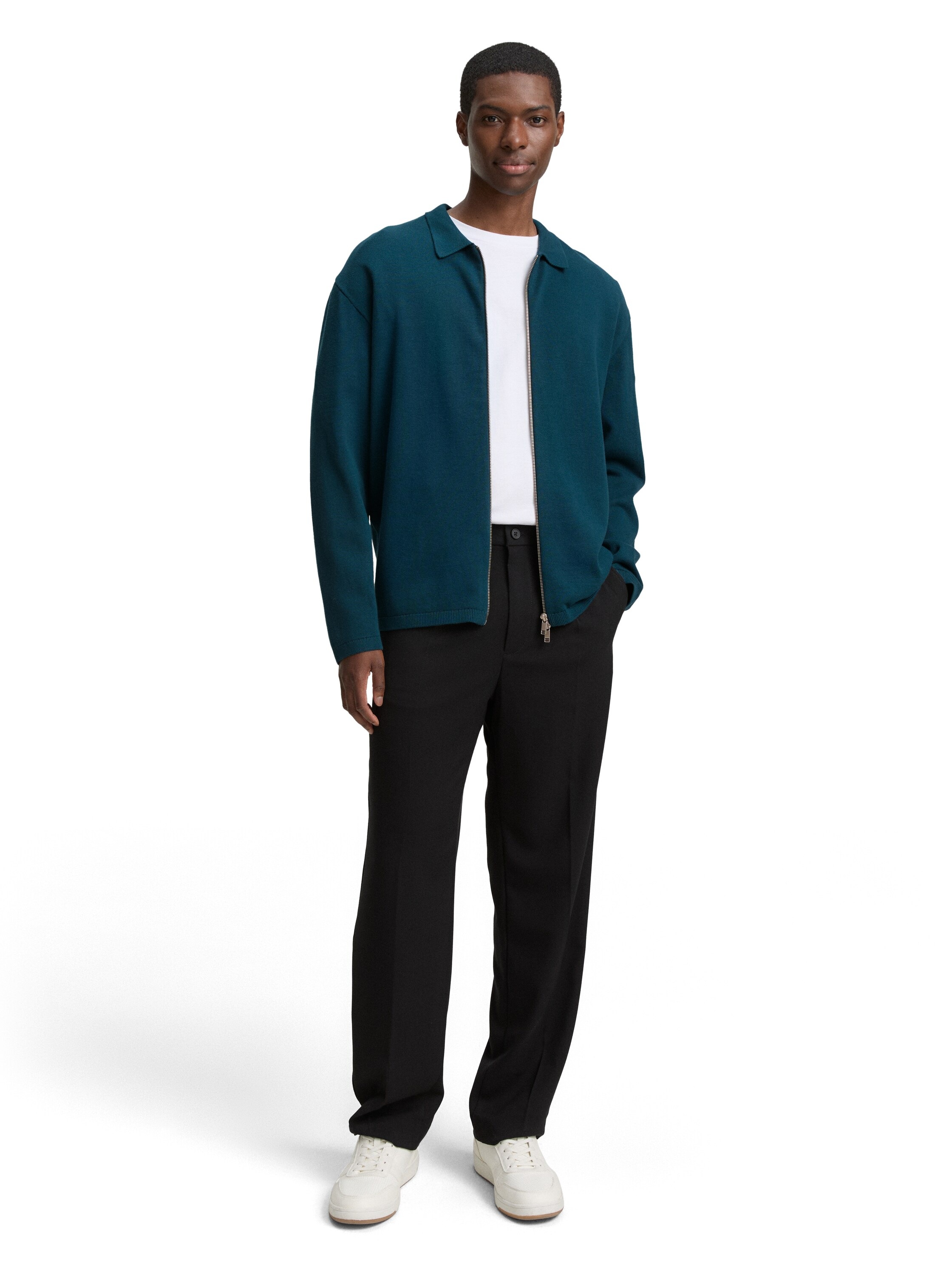 Thumbnail - TOM TAILOR Denim Strickpullover mit Reißverschluss