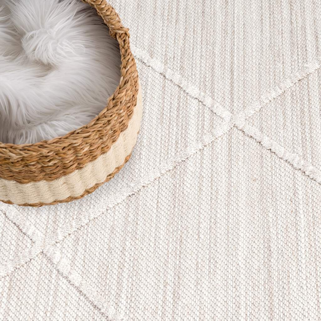 Carpet City Teppich »CLASICO 8931«, rund, 11 mm Höhe, Kurzflor, Hochtief-Muster, Boho, Wohnzimmer