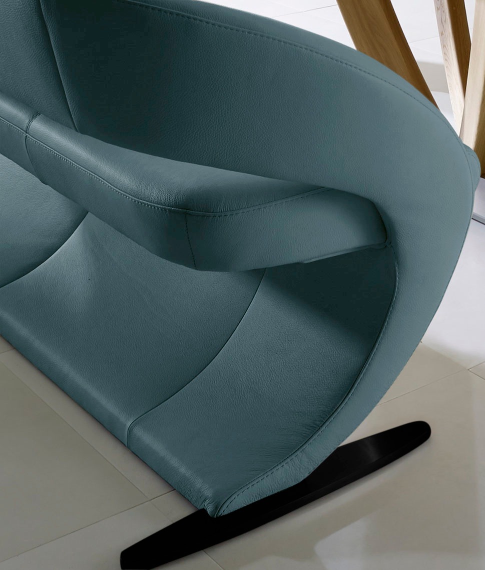 K+W Wave Upholstered Bench Blue 3