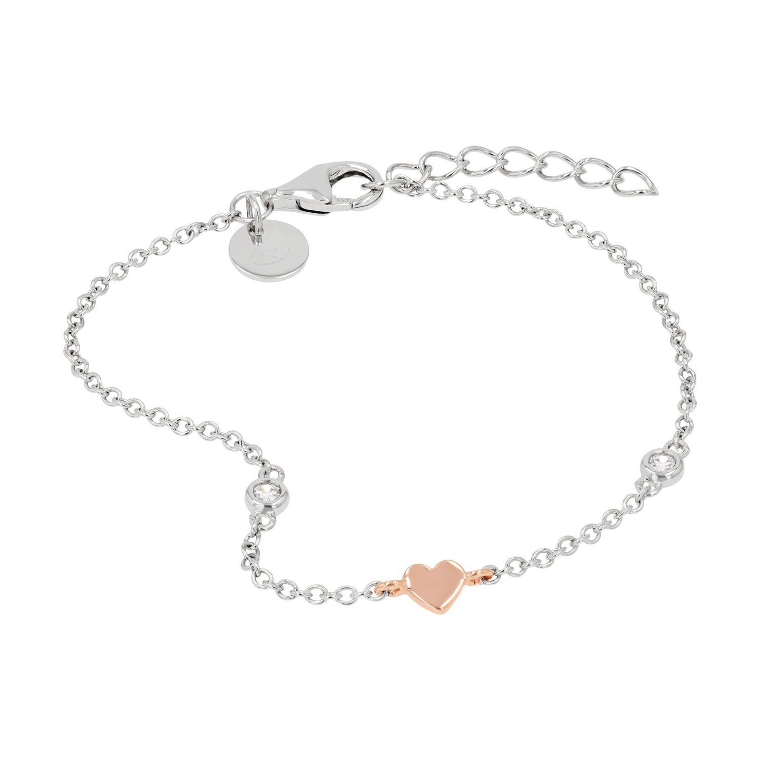 TOM TAILOR Silberarmband »Herz« mit Zirkonia (synth.)