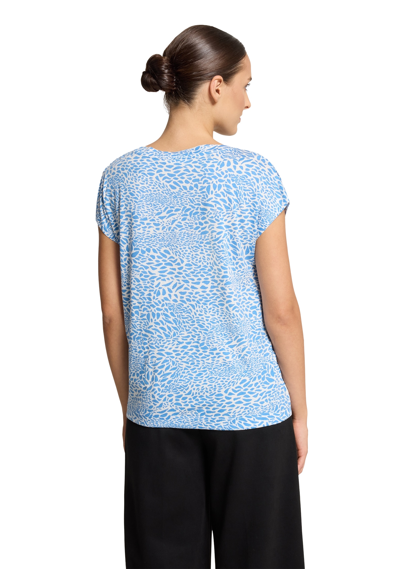 Betty&Co Kurzarmshirt »Betty & Co Damen Casual-Shirt mit Tunnelzug«, (1 tlg.), Druck