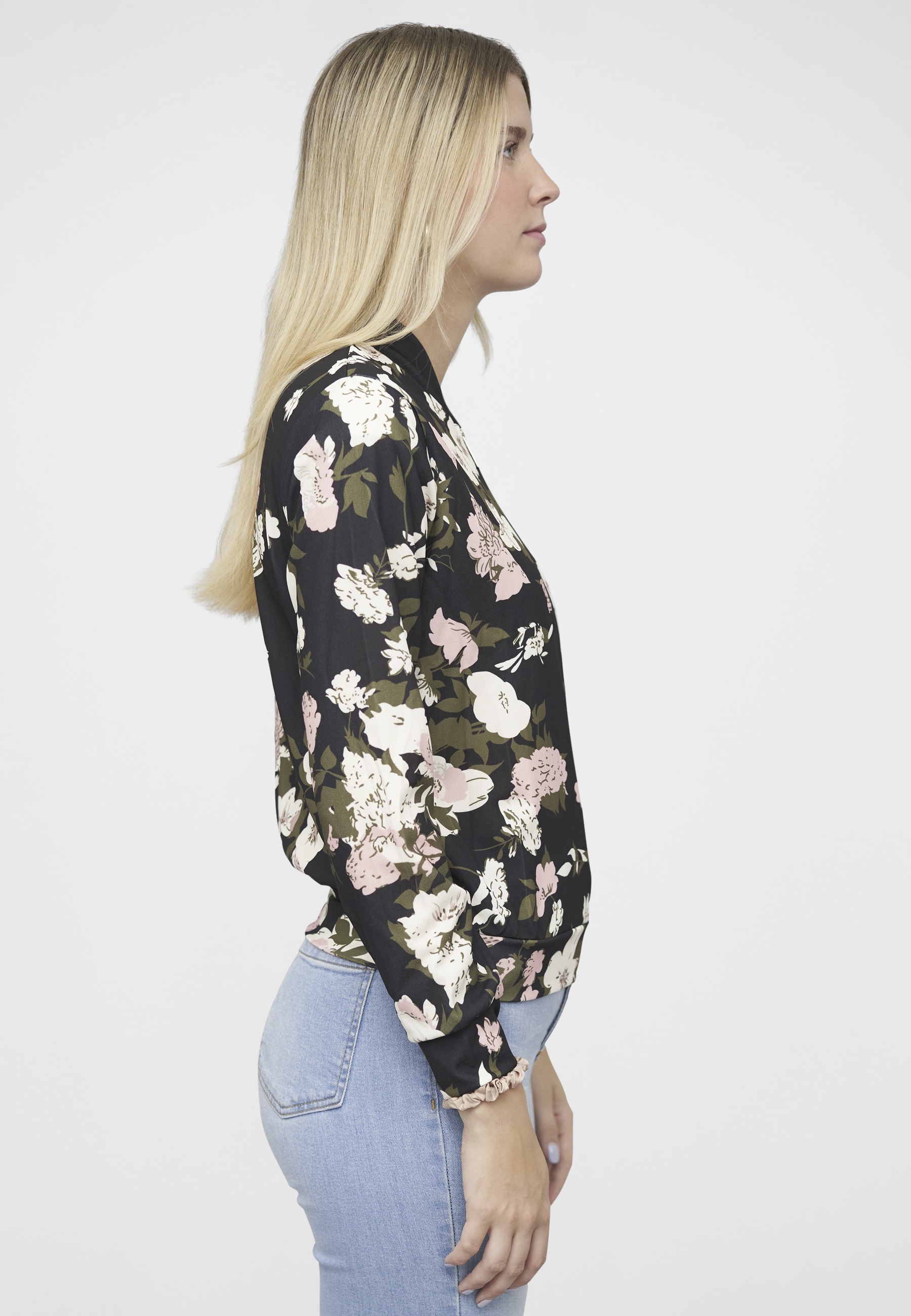 CLOUD 5IVE Bomberjacke »CLOUD 5IVE Blouson Jacket with floral print« 1 Stk. tlg. ohne Kapuze