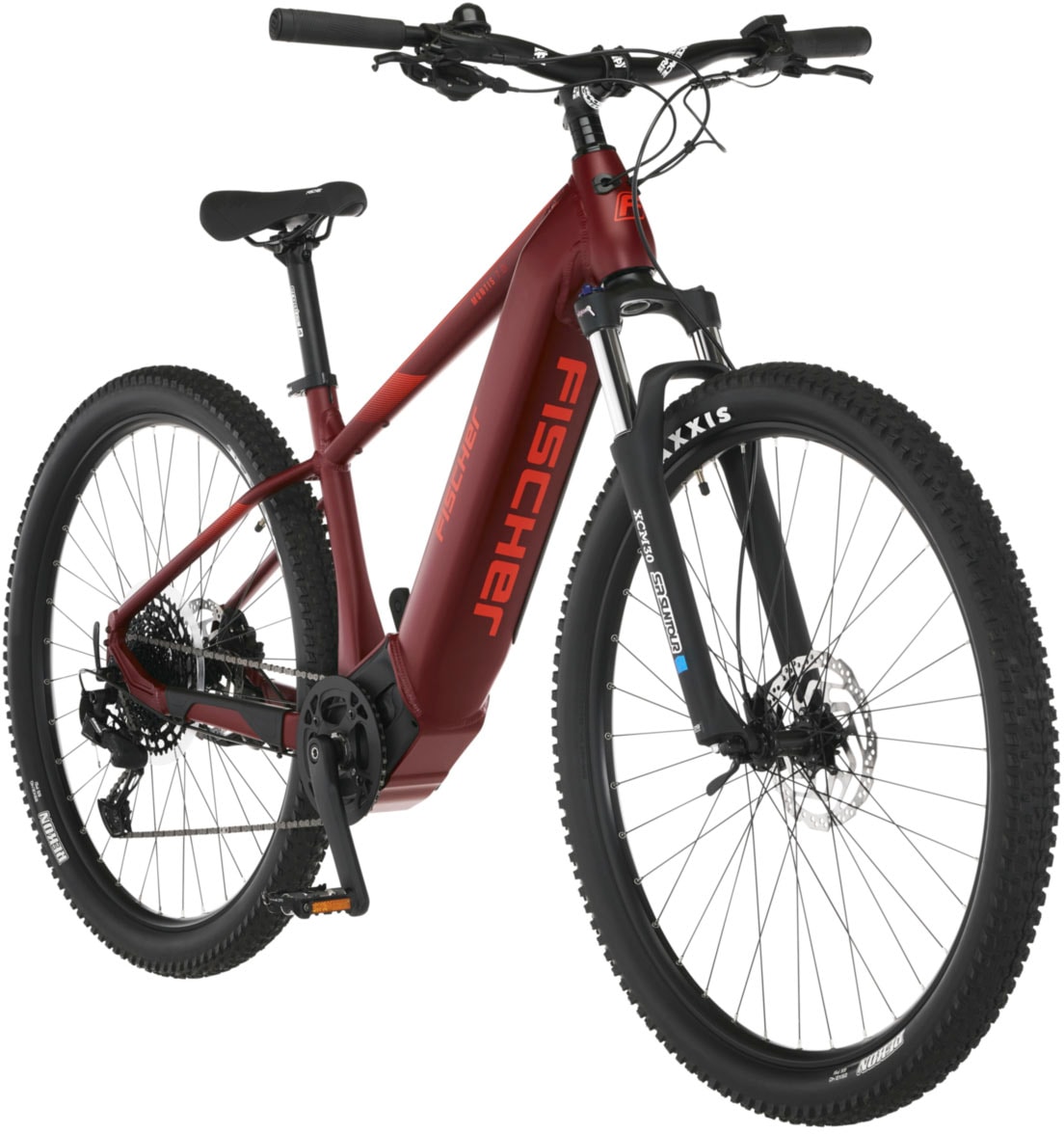 FISCHER Fahrrad E-Bike »MONTIS 7.0I 630«, 12 Gang, SRAM, SX 11-50, Mittelmotor 250 W, (Schloss), Pedelec, Elektrofahrrad für Damen u. Herren, MTB