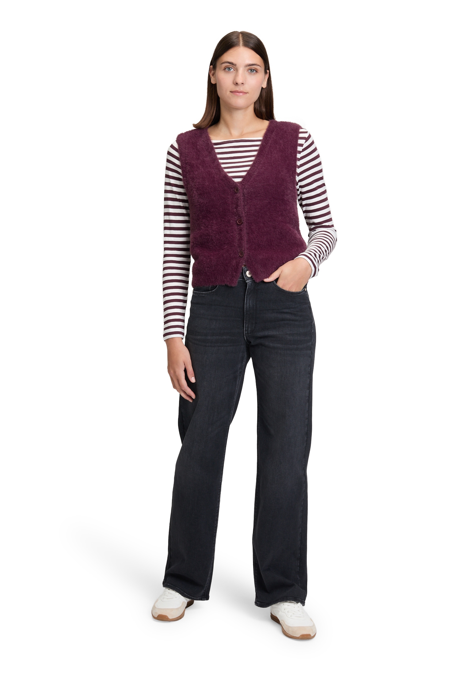 Betty&Co Strickjacke »Betty & Co Damen Strick-Cardigan mit Knopfleiste«