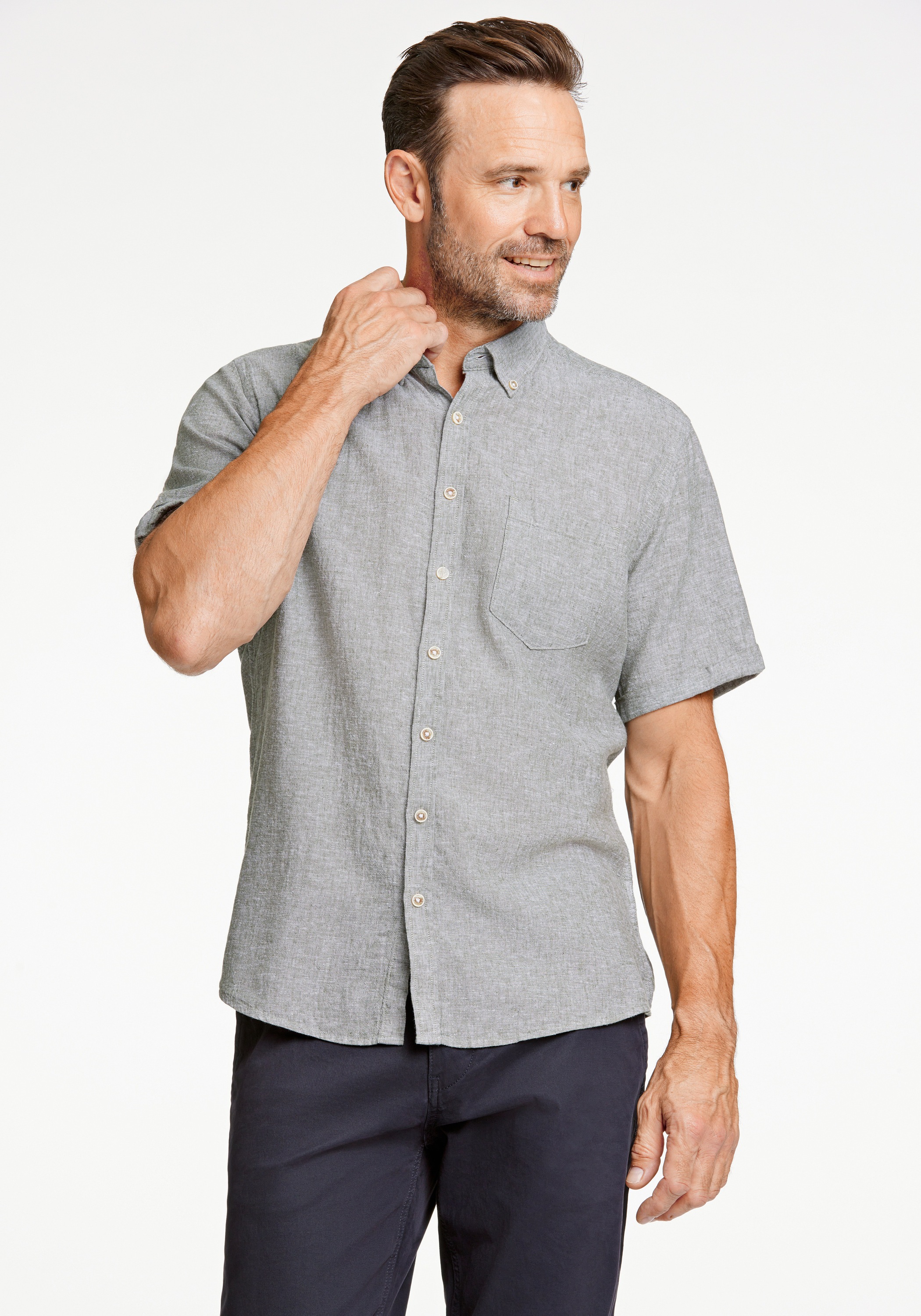Jack's Linen Shirt Regular Fit Army XL 4