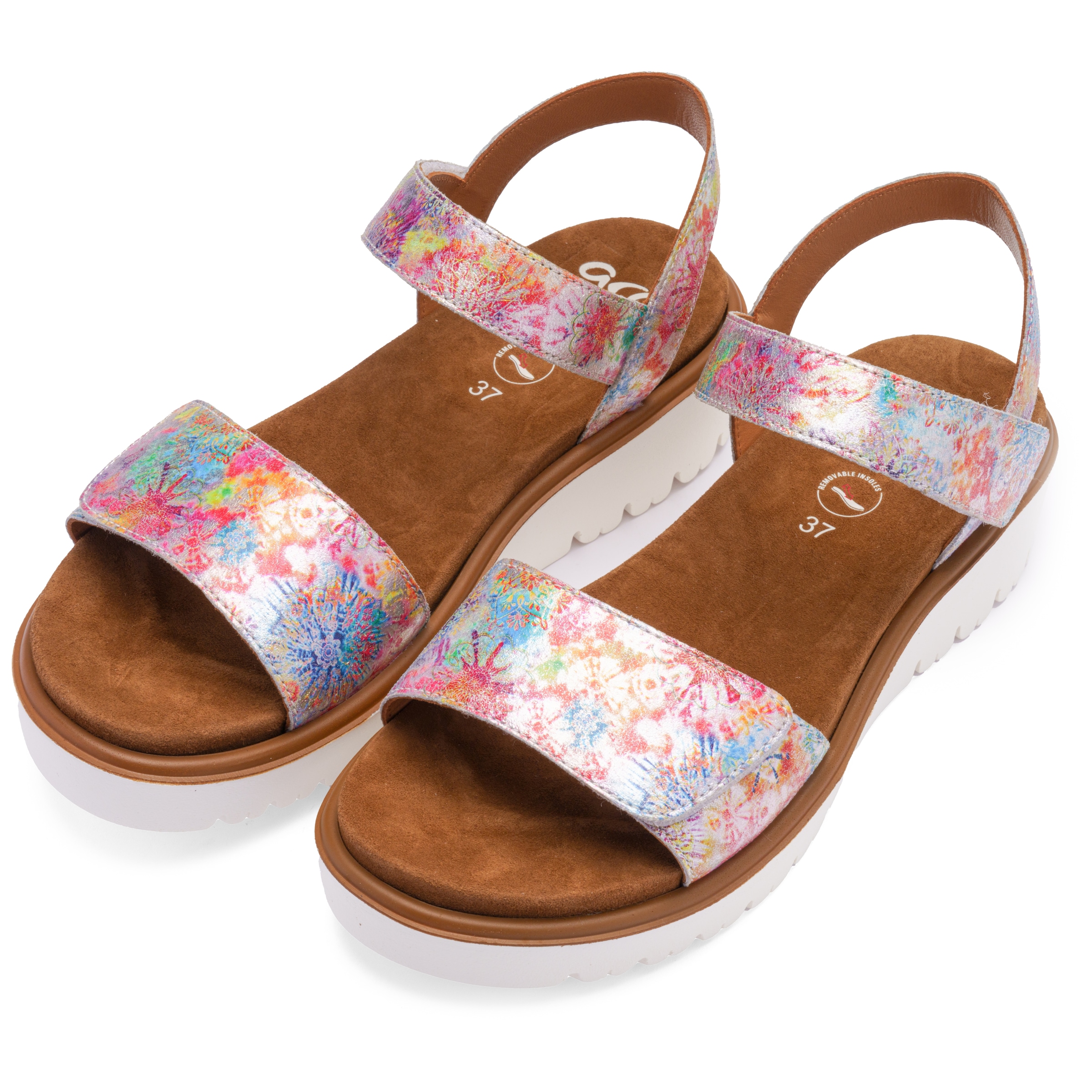 Ara "BILBAO", Sommerschuh, Sandale, Keilabsatz, Klett, Weite G (weit)