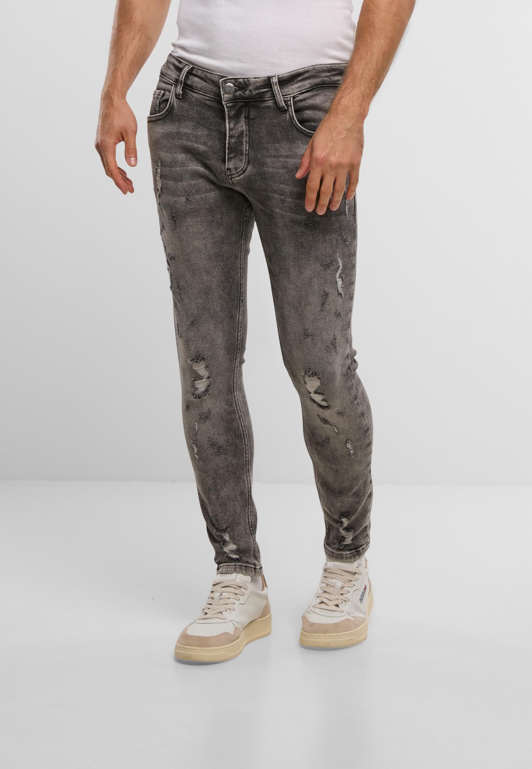 2Y Studios Bequeme Jeans »2Y Studios Herren 2Y Basic Destroyed Skinny Cropped«