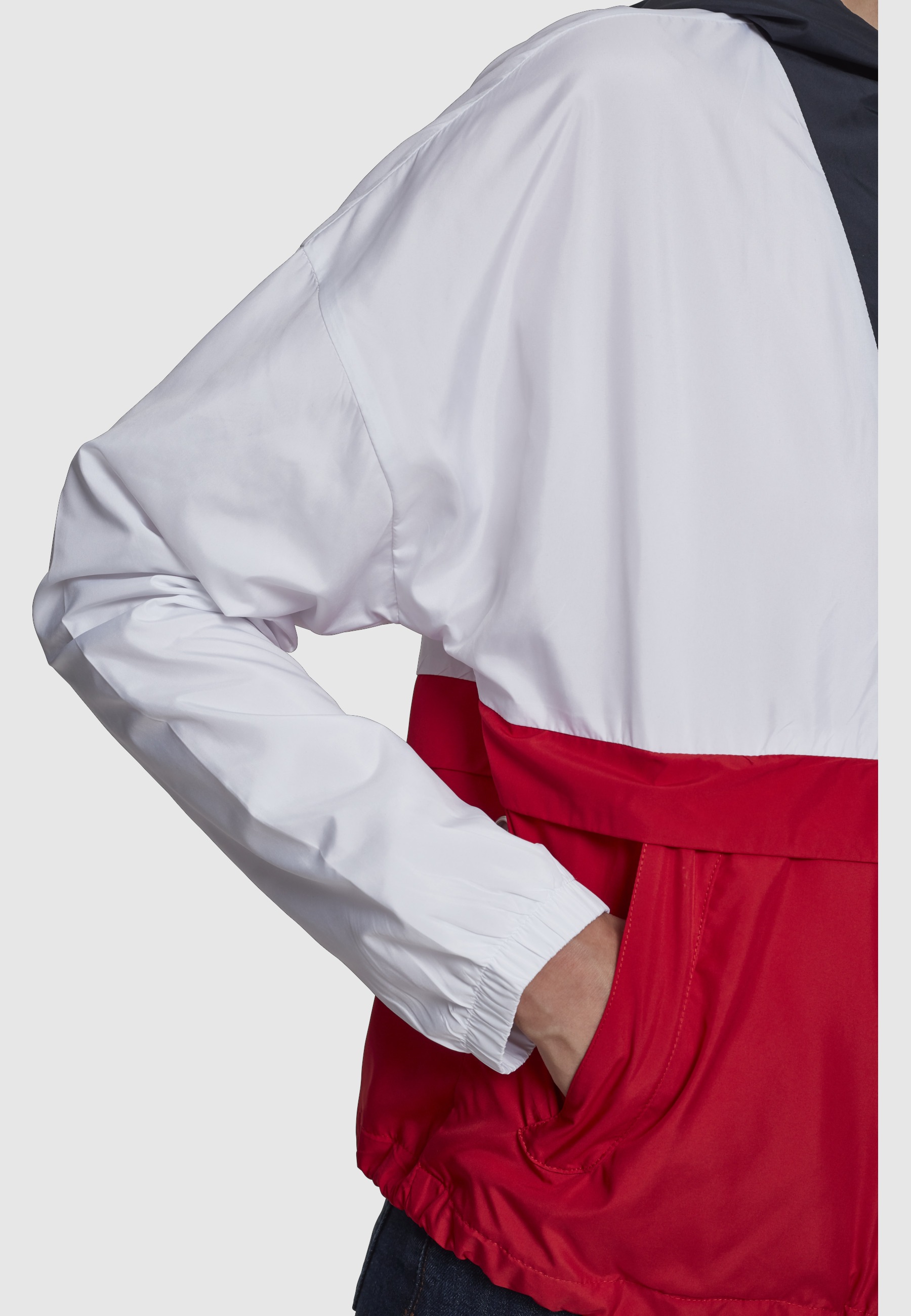 URBAN CLASSICS Anorak »Urban Classics Damen Ladies 3-Tone Oversize Windbreaker« 1 Stk. tlg. mit Kapuze