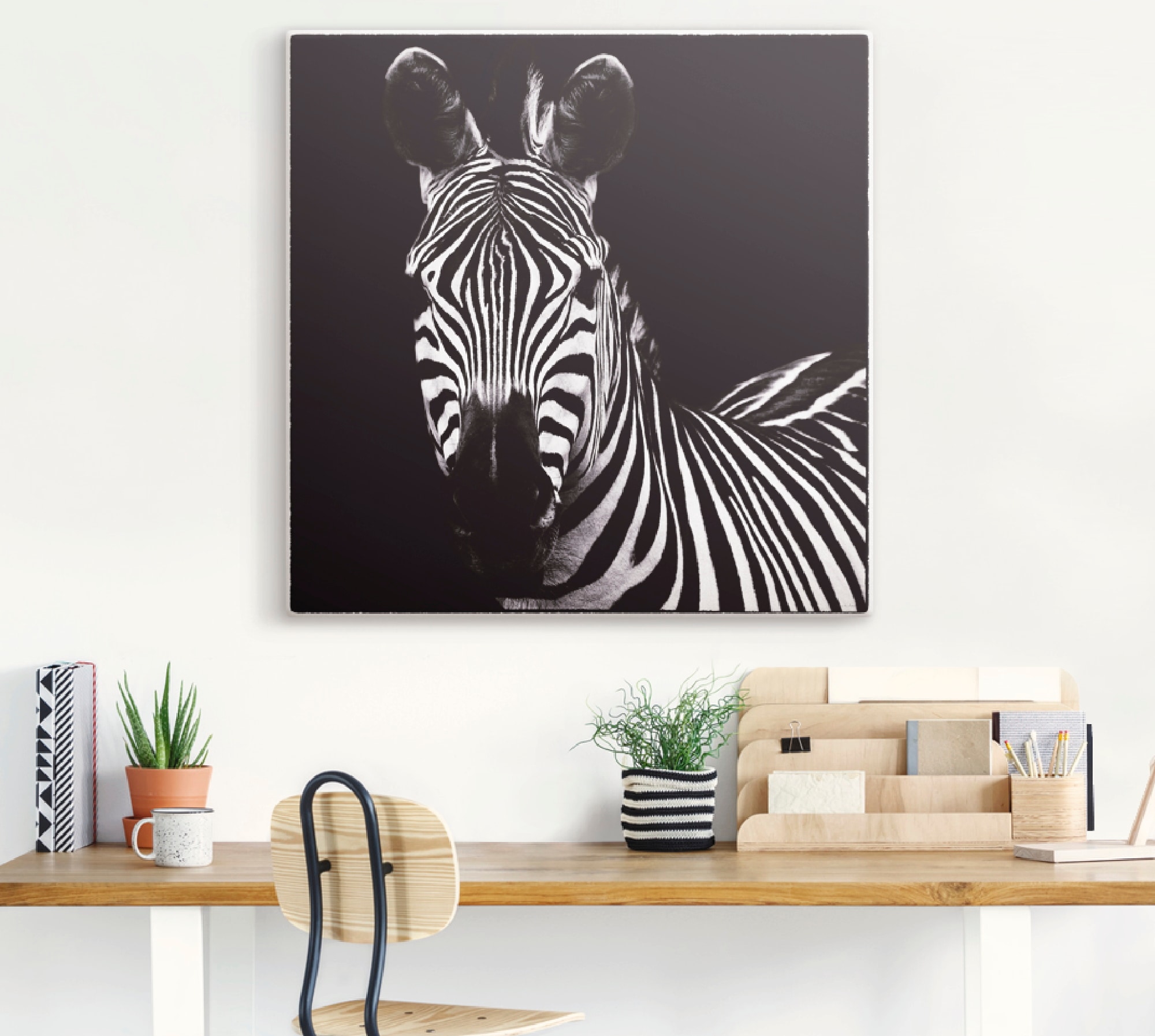Artland Wandbild »Zebra II«, Wildtiere, (1 St.), als Leinwandbild, Wandaufkleber in verschied. Größen