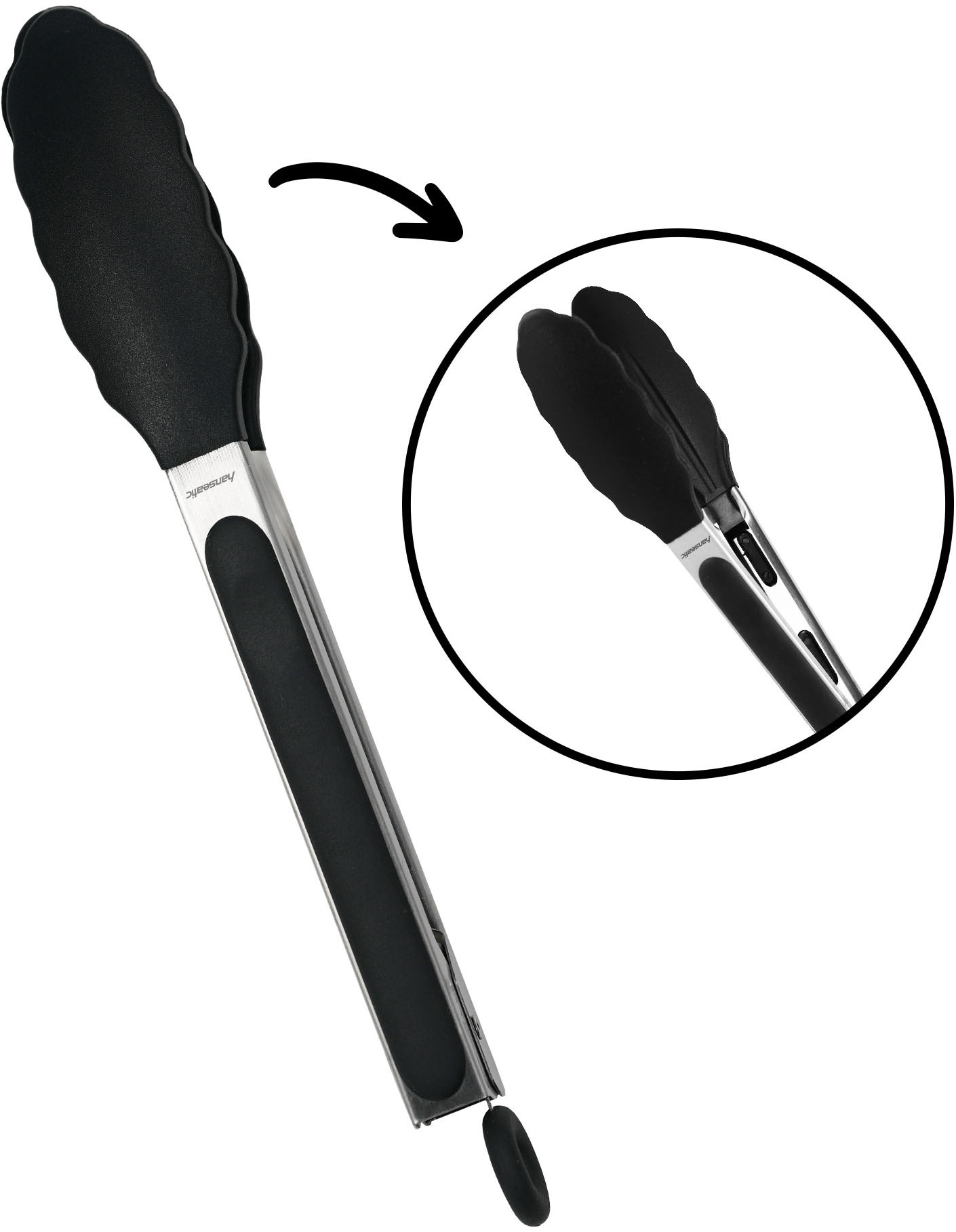 Hanseatic Kochbesteck-Set »hanseatic PREMIUM, 8-tlg. Küchenhelfer-Set« mit Edelstahlgriffen und Aufhängung