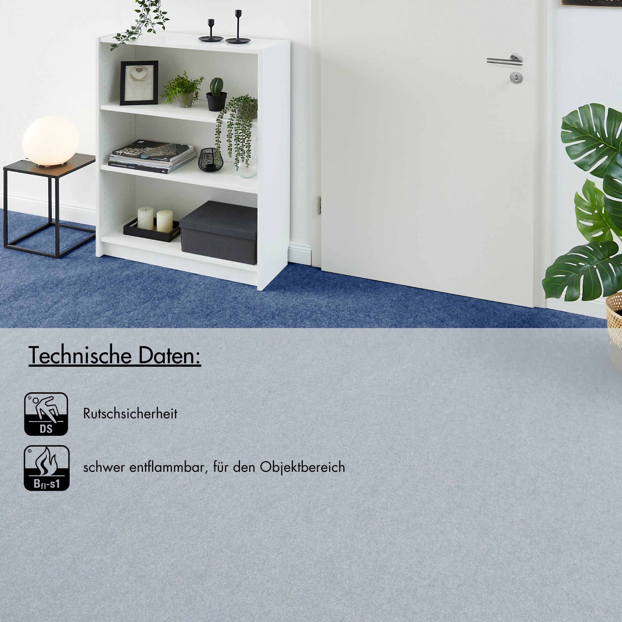 Andiamo Teppichboden »Milo, Nadelfilz, Made in Belgium«, rechteckig, 2,5 mm Höhe, Uni Farben, Breite 100 cm oder 200 cm, Wohnzimmer, strapazierfähig