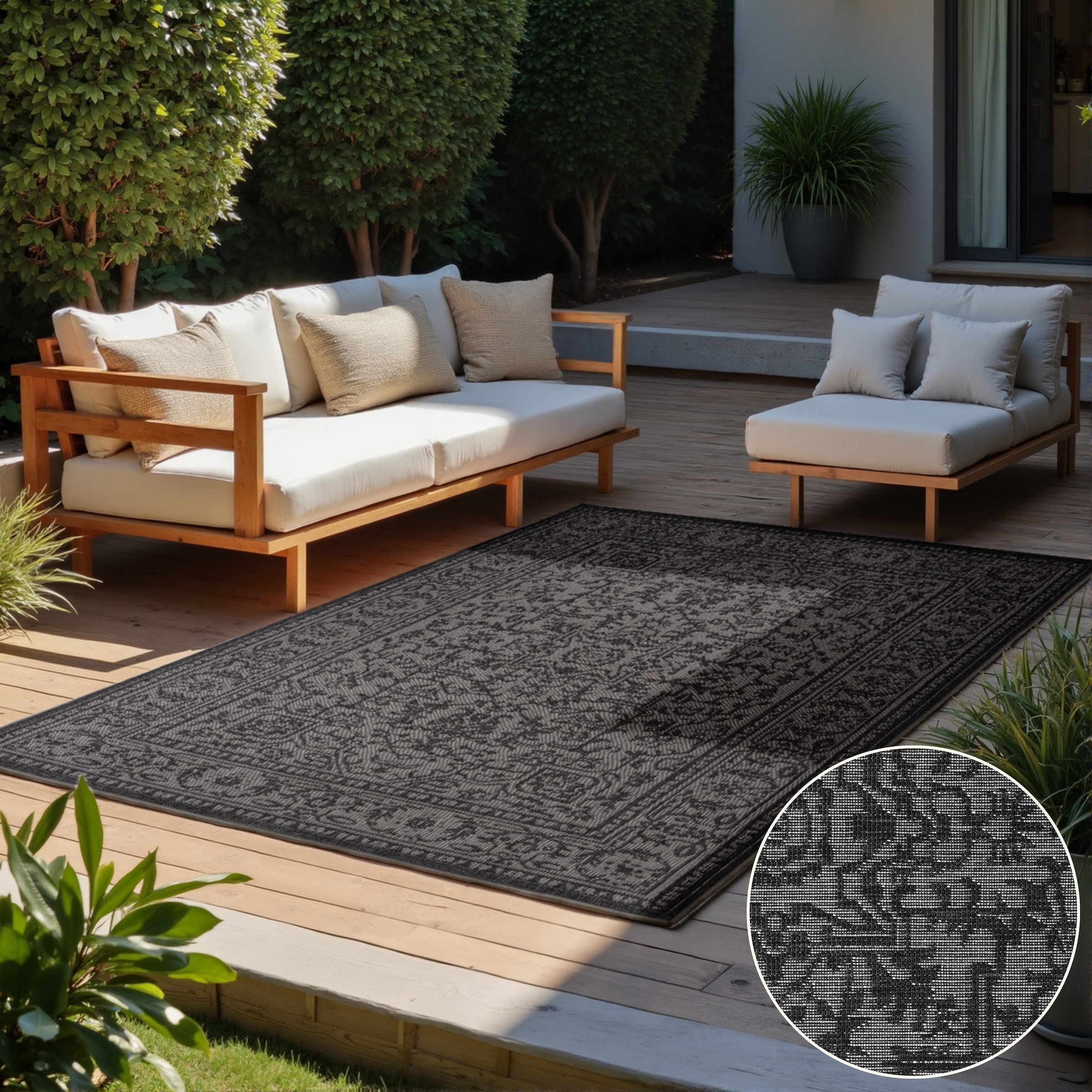 HANSE Home Outdoorteppich "Kona Wendeteppich" rechteckig 5 mm Höhe In und Outdoor, Flachgewebe, wetterfest, pflegeleicht, robust