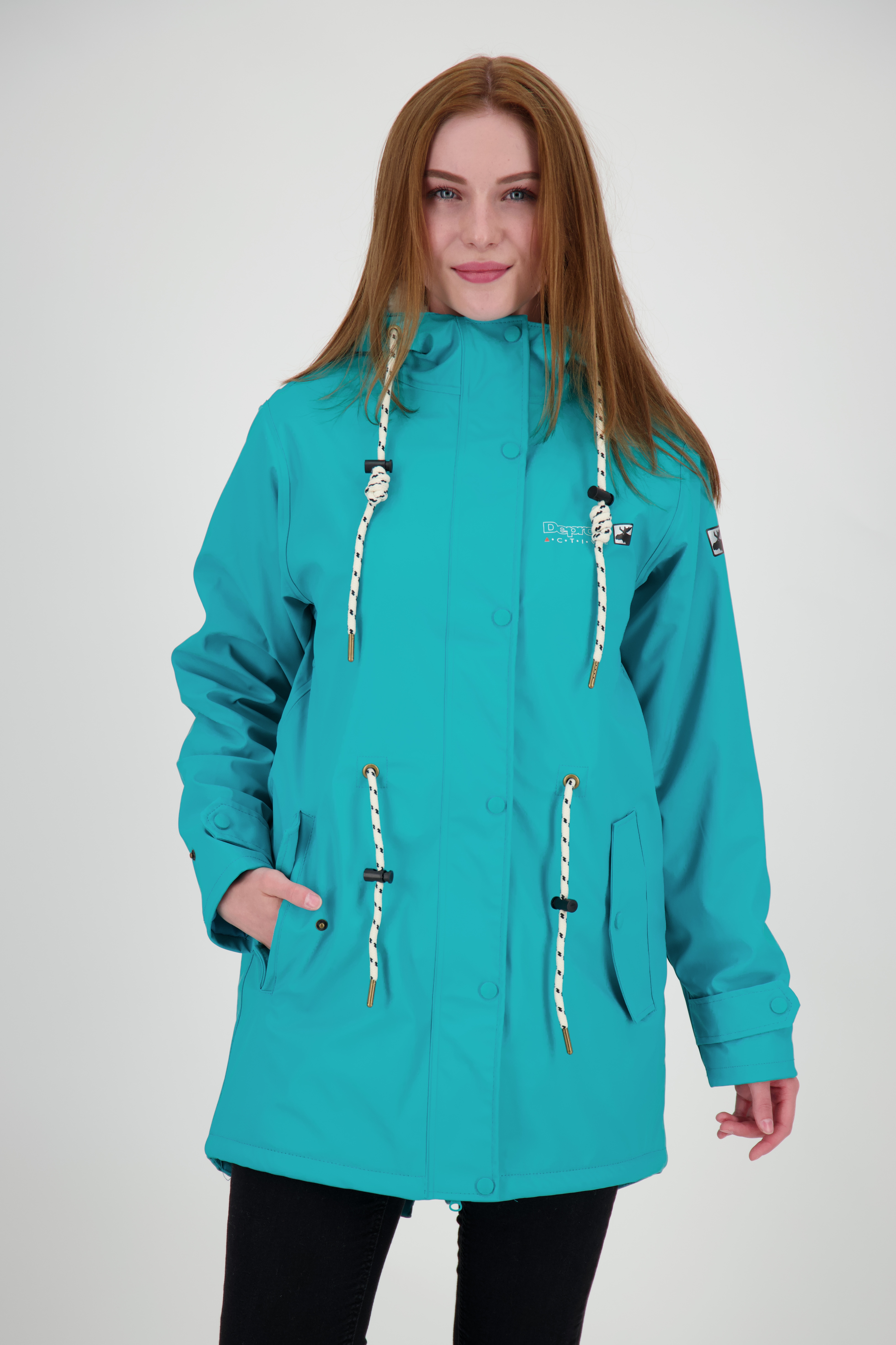 DEPROC Active Regenjacke "Friesennerz ELLESMERE WOMEN" mit Kapuze auch in Großen Größen erhältlich