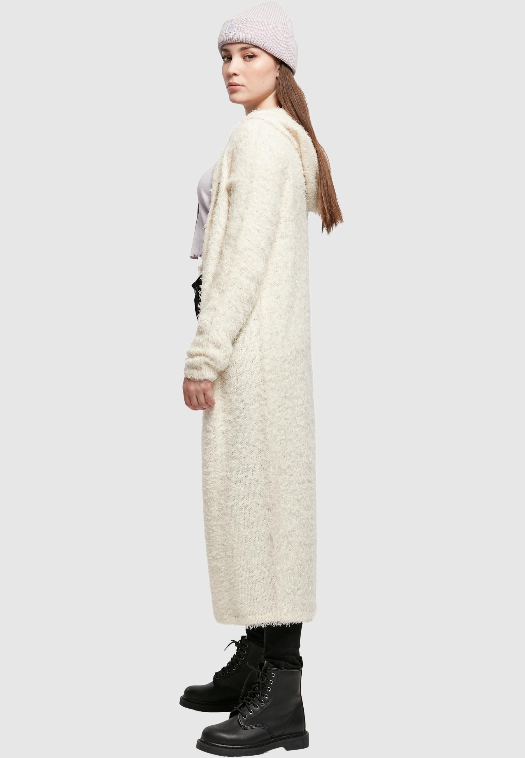 URBAN CLASSICS Strickjacke »Urban Classics Damen Ladies Hooded Feather Cardigan«