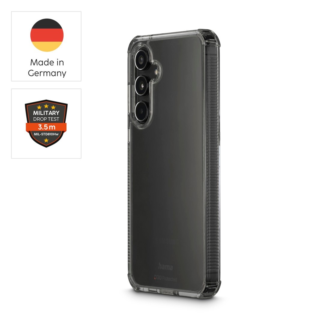 Hama Handyhülle »Handyhülle „Extreme Protect“ für Galaxy S24 FE (stoßfest, sturzsicher)« Samsung Galaxy S24 FE ohne schnelles Vergilben