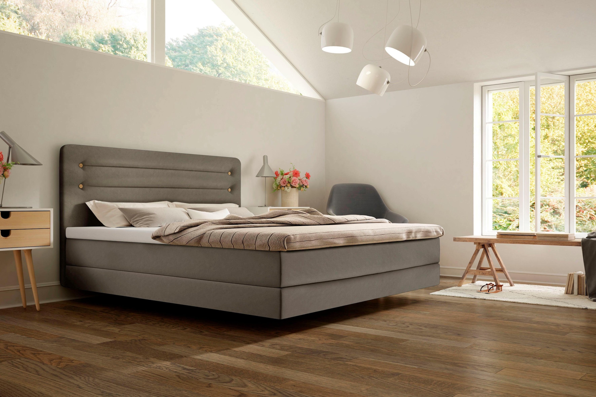 Schlaraffia Boxspringbett »Fidelio«, inkl. GELTEX®-Topper, Fuß in Schwebeoptik