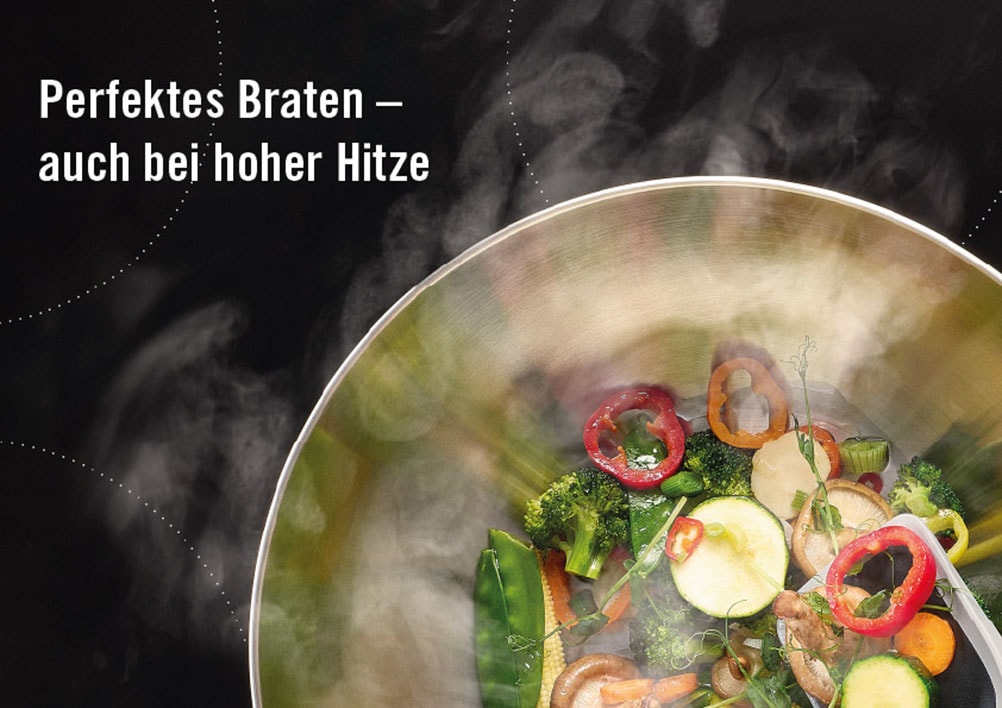 WOLL Wok »Logic Steel« Edelstahl 18/10 1 Stk. tlg. 5-Schicht-Aufbau