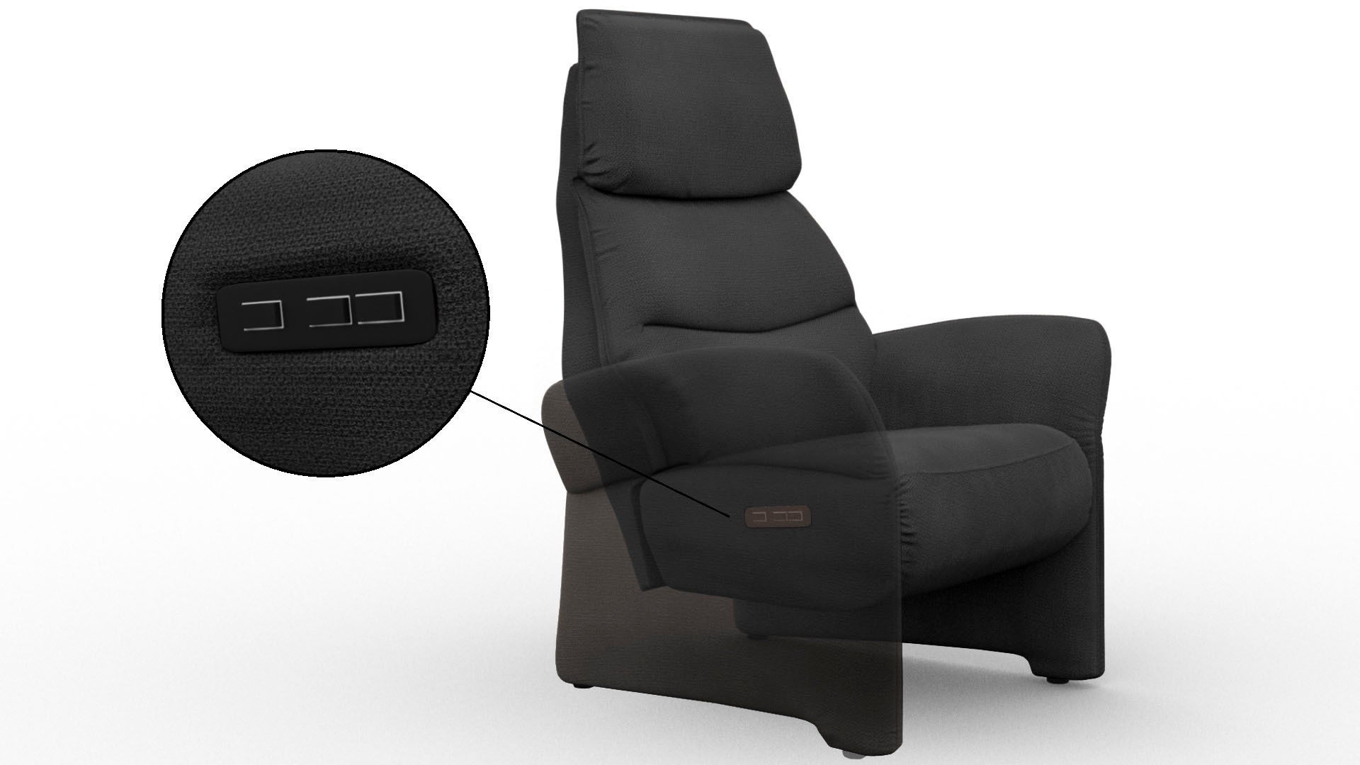 Thumbnail - alina Relaxsessel "Savin" in Größe S, Liegefläche 178 cm, verstellbar, optional mit Aufstehhilfe