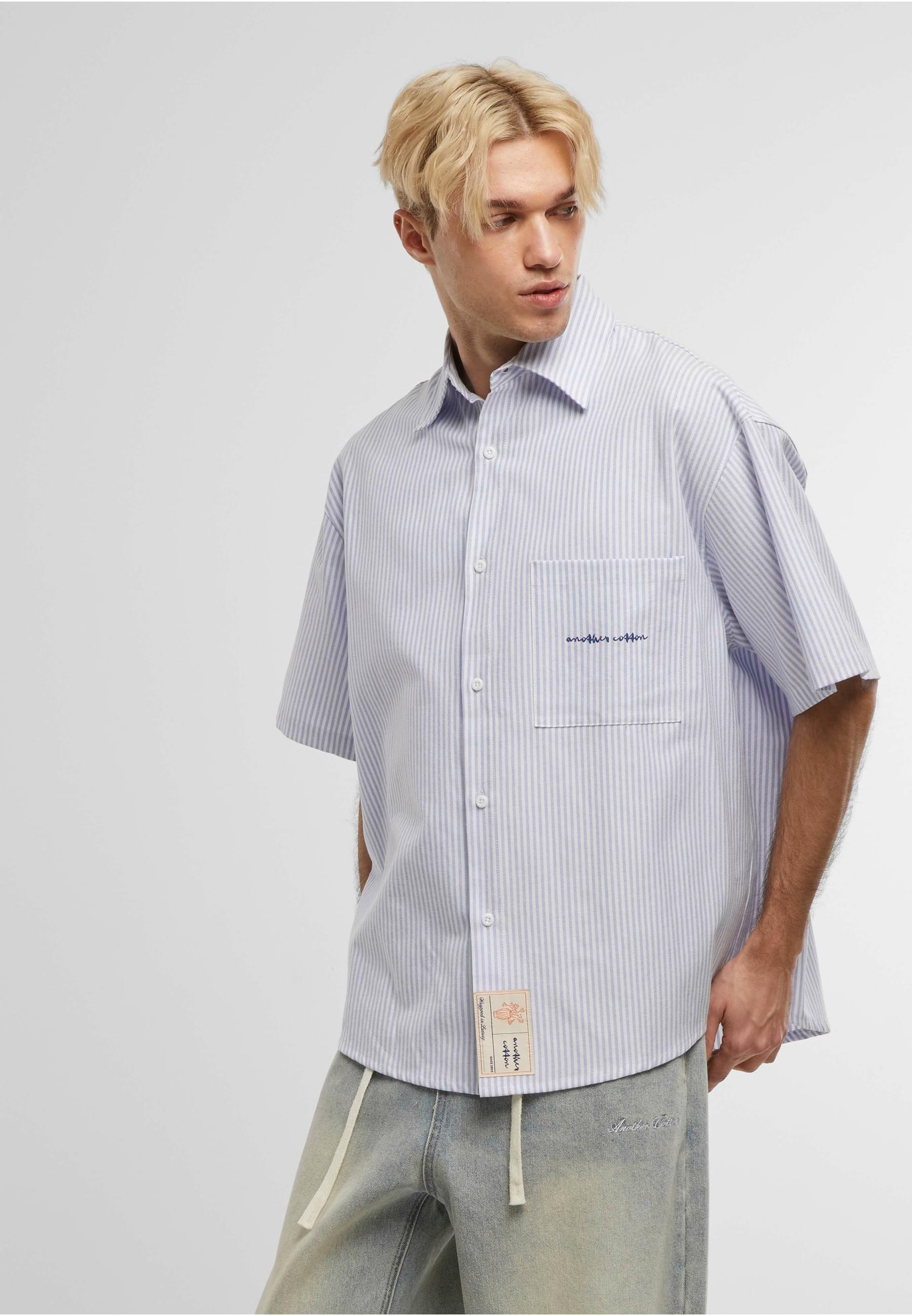 Another Cotton Lab Langarmhemd »Another Cotton Lab Oversized Short Sleeve Shirt«, (1 tlg.)
