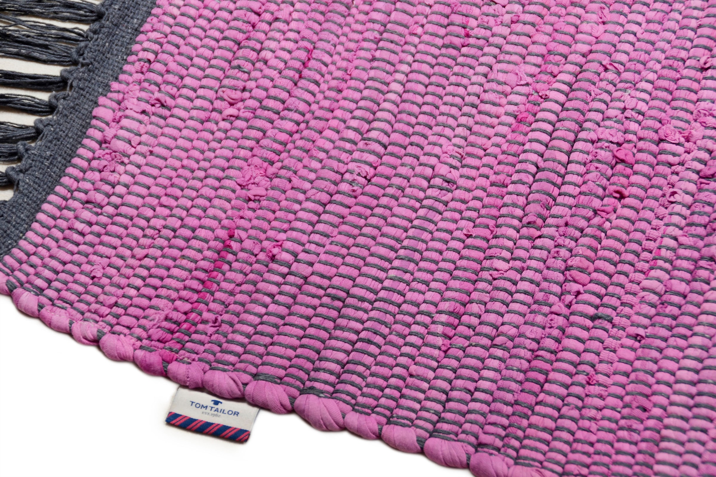 TOM TAILOR HOME Teppich »Cotton Colors«, rechteckig, 8 mm Höhe, handgewebter Wendeteppich, Uni Farben, reine Baumwolle, Wohnzimmer
