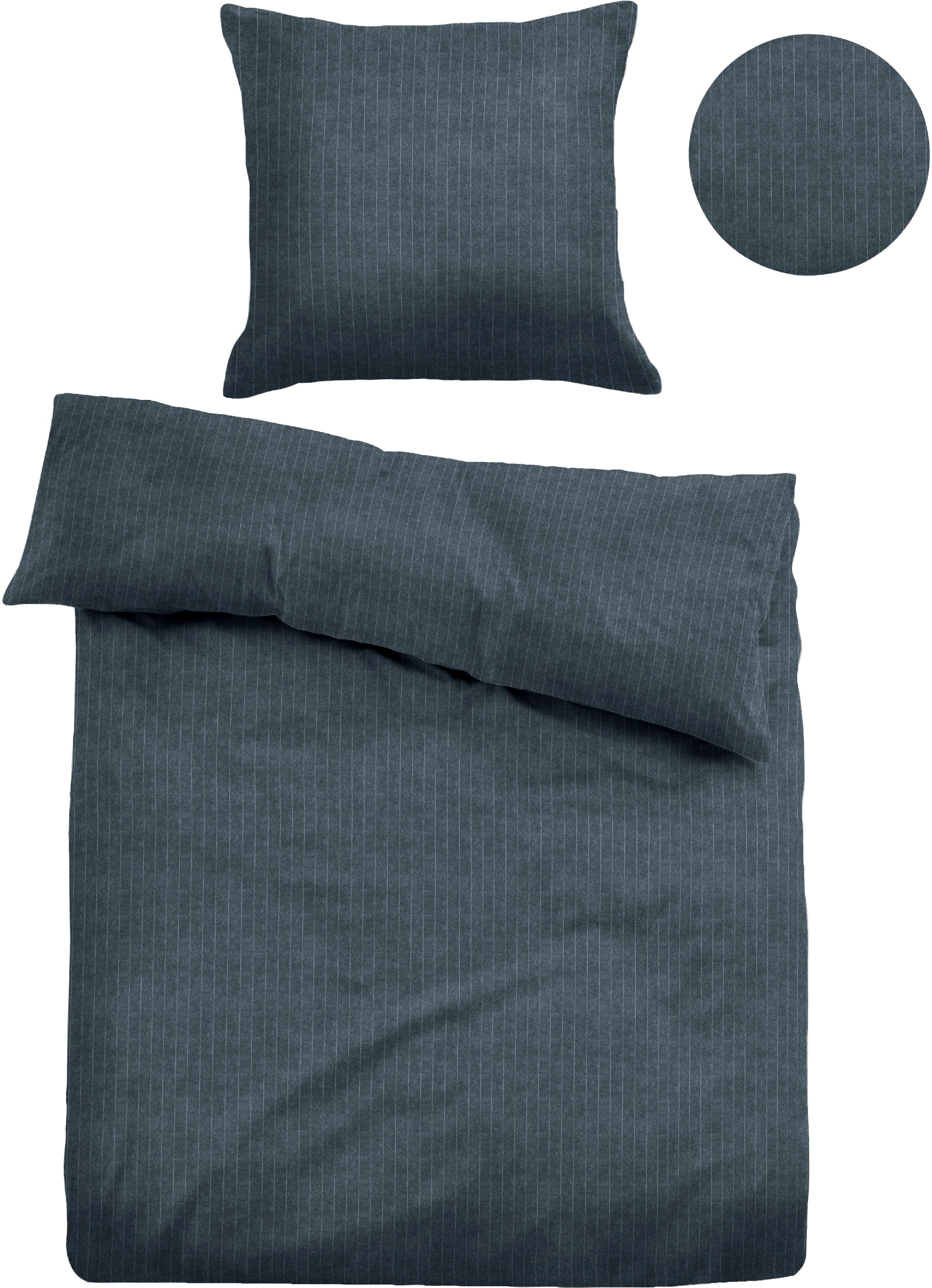TOM TAILOR Bettwäsche »Alina Made in Germany, TOM TAILOR, in Biber (Flanell) Qualität, 100% Baumwolle (60% Recycling-Baumwolle + 40% neue Baumwolle), Reißverschluss, ganzjährig einsetzbar«, (2 tlg.)