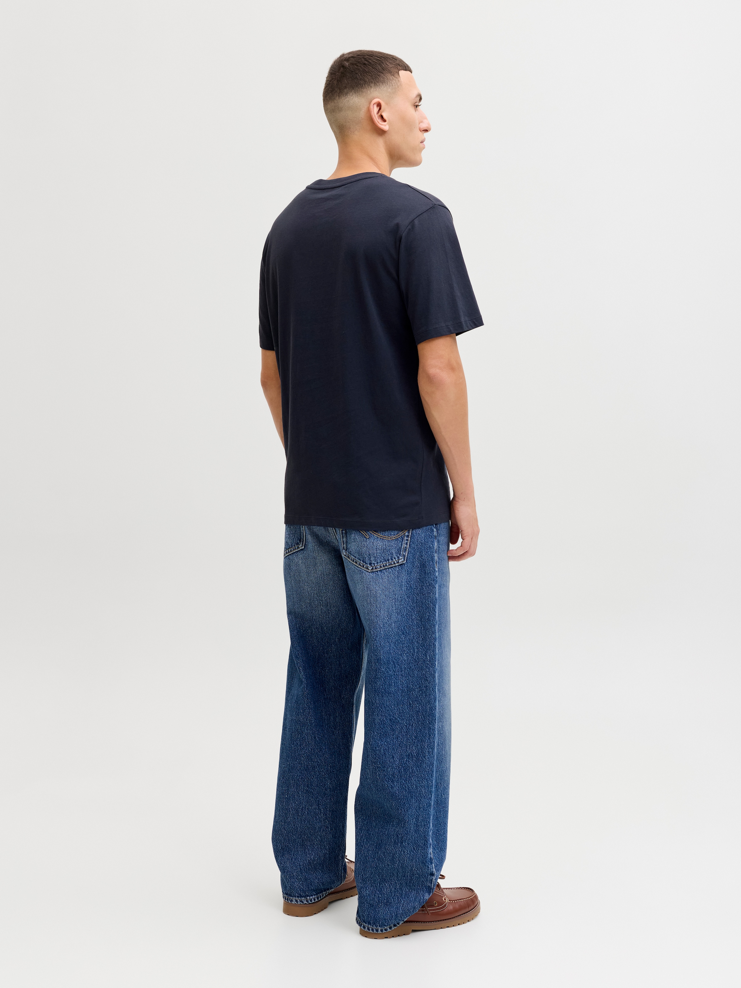 Jack & Jones Rundhalsshirt »JJCOLE PRINT TEE SS CREW NECK«