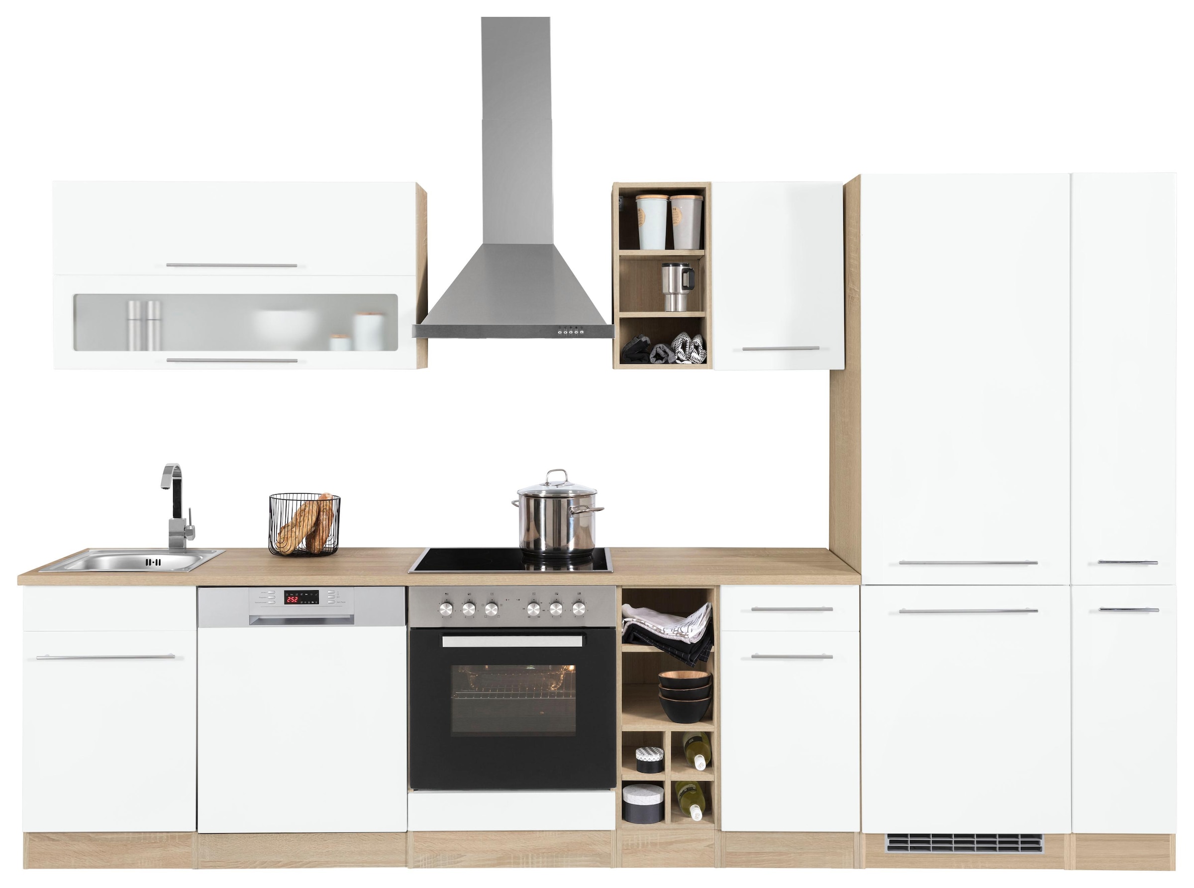 KOCHSTATION Küchenzeile »KS-Eton«, ohne E-Geräte, Breite 330 cm