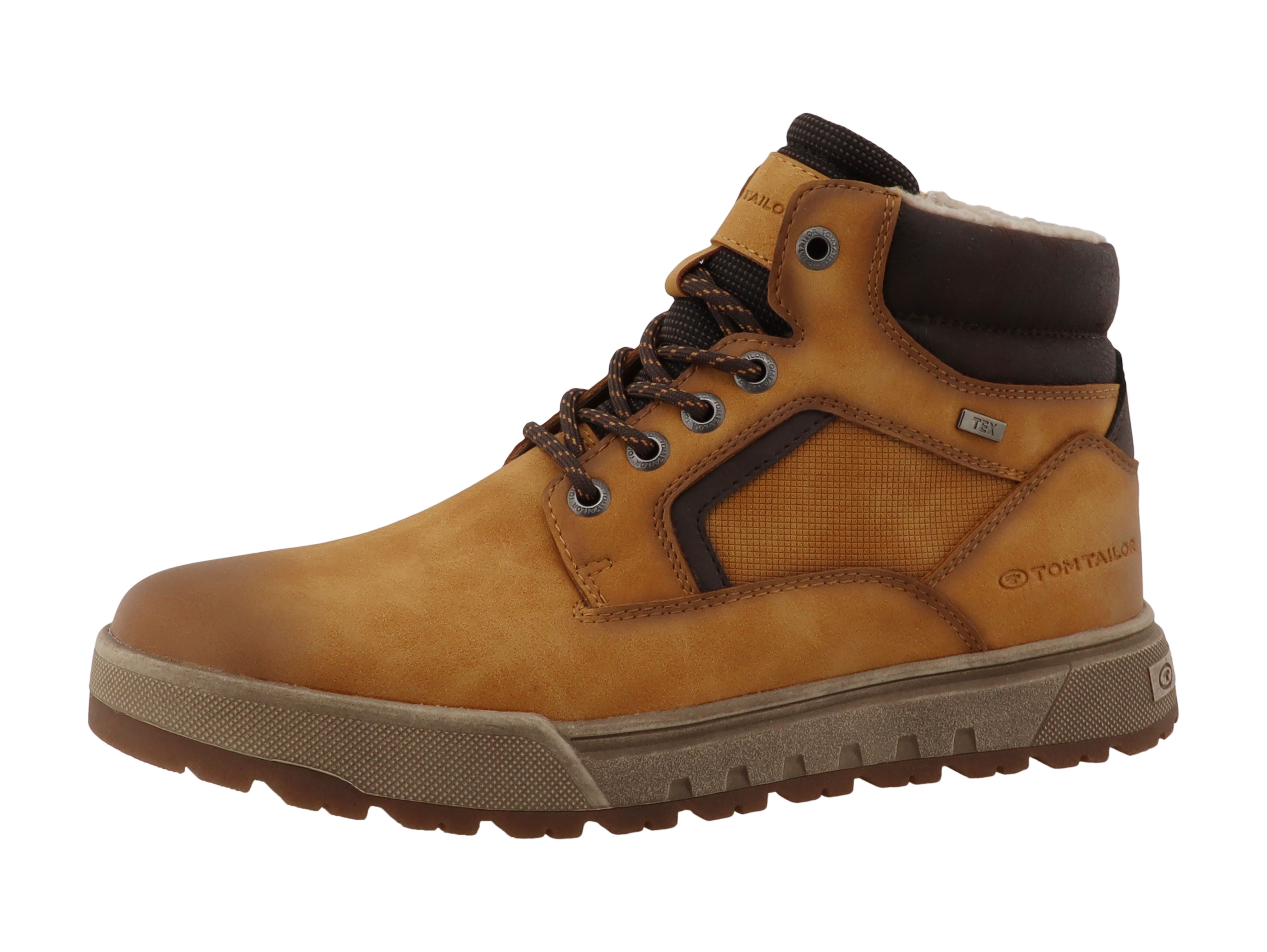 TOM TAILOR Schnürboots, Used Look, mit praktischem Innenreißverschluss