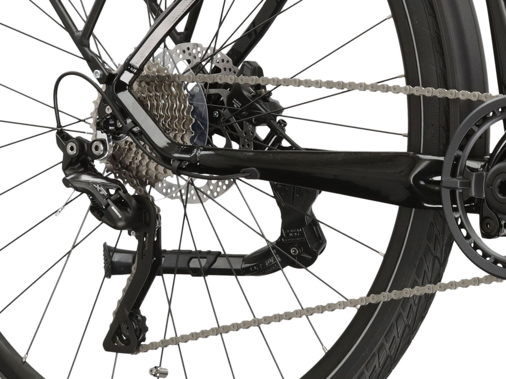 Kross E-Bike »E-Trekkingrad Trans Hybrid 6.0 28 Zoll schwarz«, 10 Gang, Shimano, DEORE XT T8000, Mittelmotor 250 W