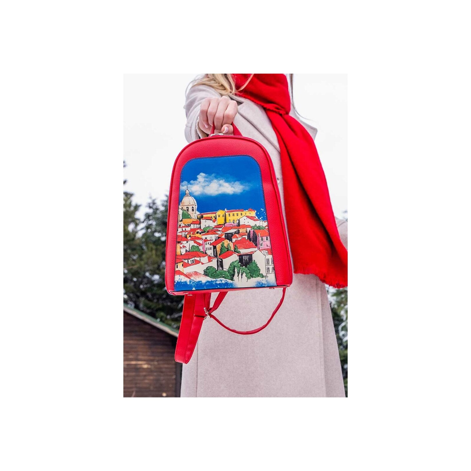 DOGO Tagesrucksack »Tidy Bag On The Roofs Damen Rucksäcke (Fashion) / Neutral«