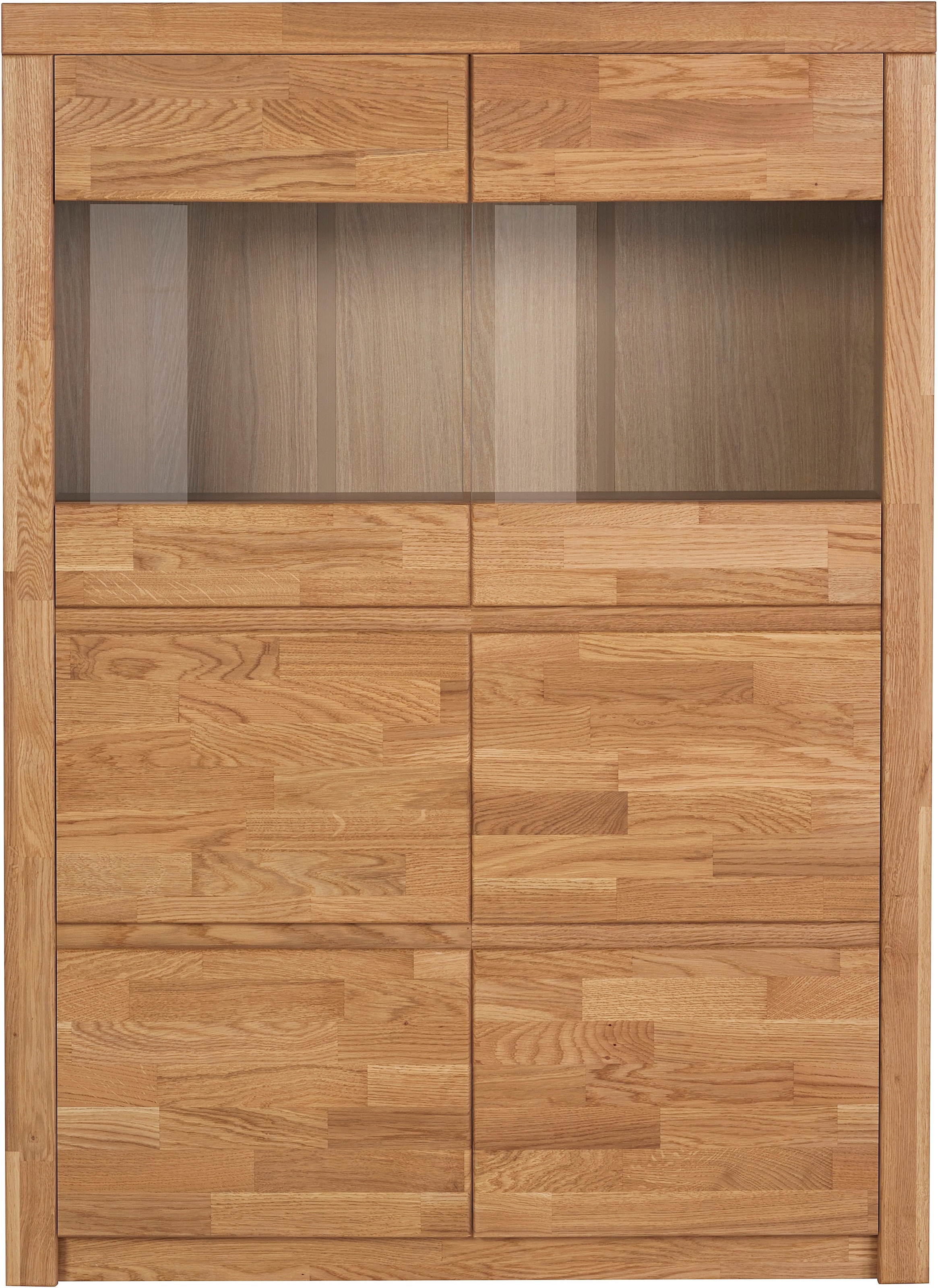 Highboard »Silkeborg«, schöne grifflose Optik, teilmassiv