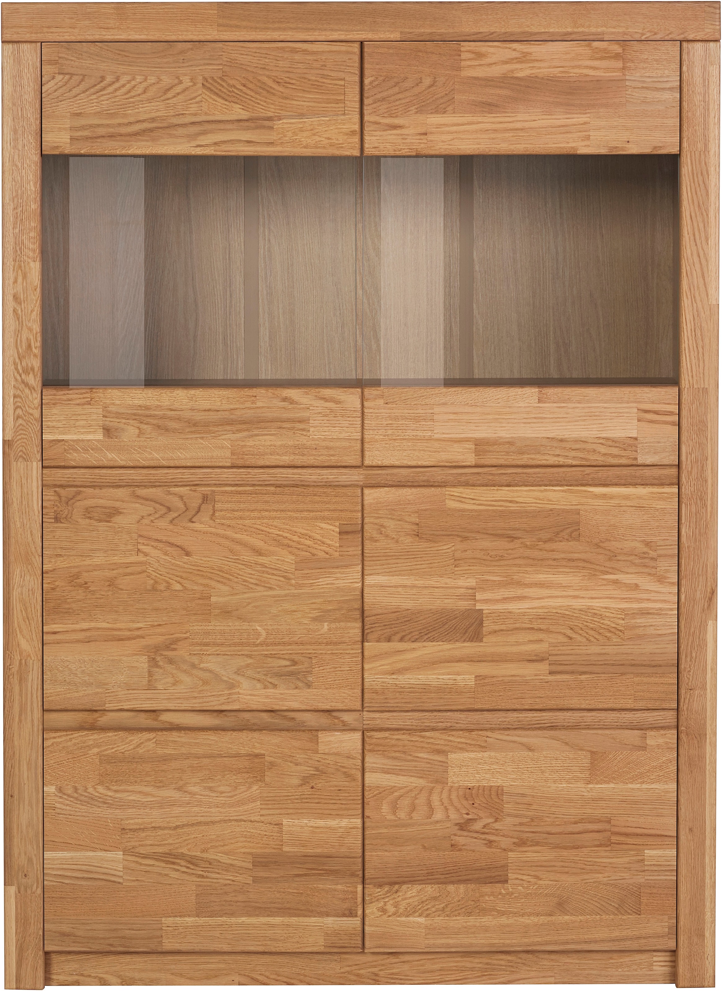OTTO home Highboard "Silkeborg" schöne grifflose Optik, teilmassiv