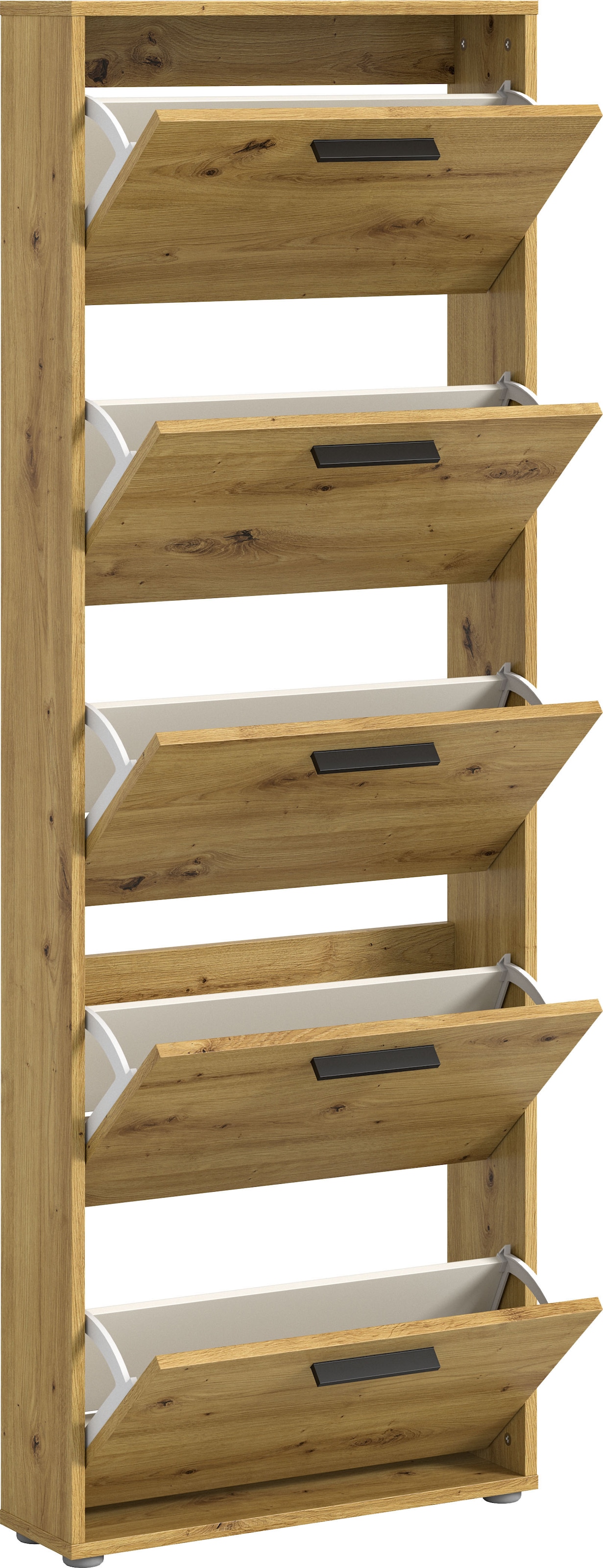 HBZ Schuhkommode »Sam Schuhkipper, Schuhschrank BxHxT 59x169x17 cm«, (1 St.), mit 5 Klappen