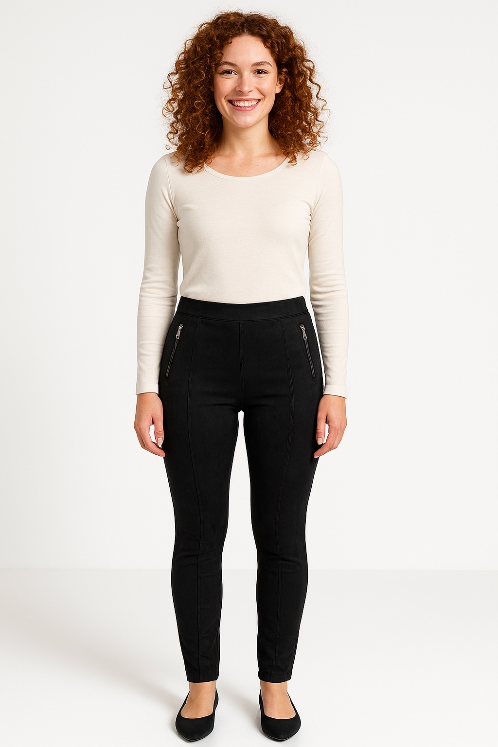 ONLY Leggings "ONLANGALI LIFE ZIP FAUX S LEGGING CC PNT" günstig online kaufen