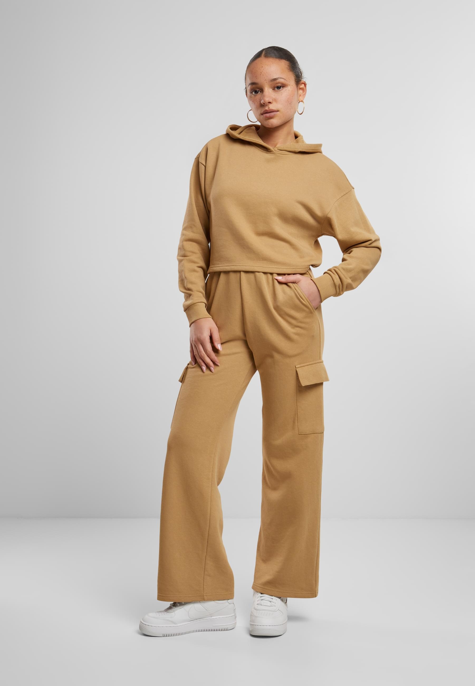 URBAN CLASSICS Kapuzenpullover »Urban Classics Damen Ladies Oversized Cropped Light Terry Hoodie«, (1 tlg.)