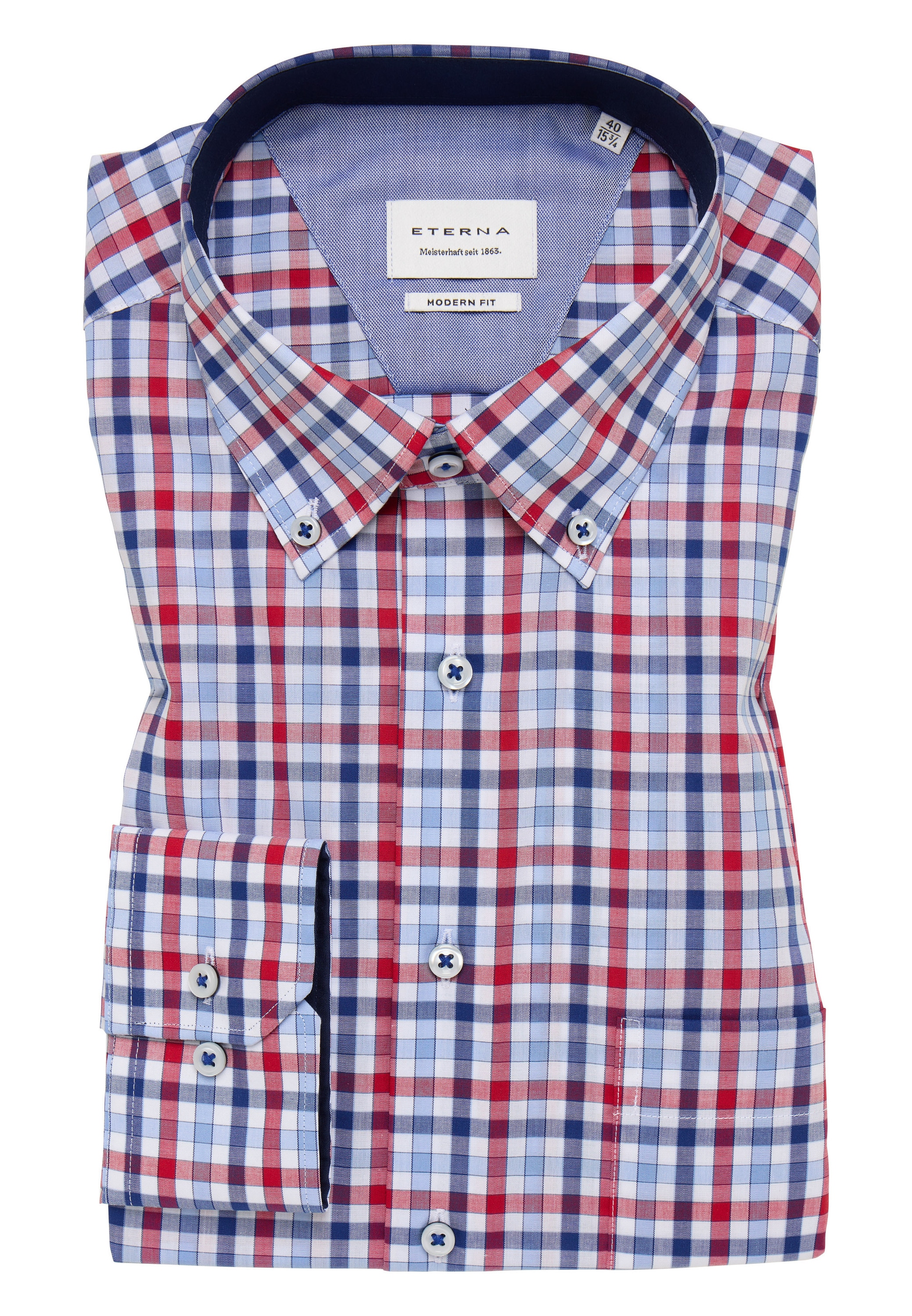 Eterna Langarmhemd »MODERN FIT«, NON IRON (bügelfrei)