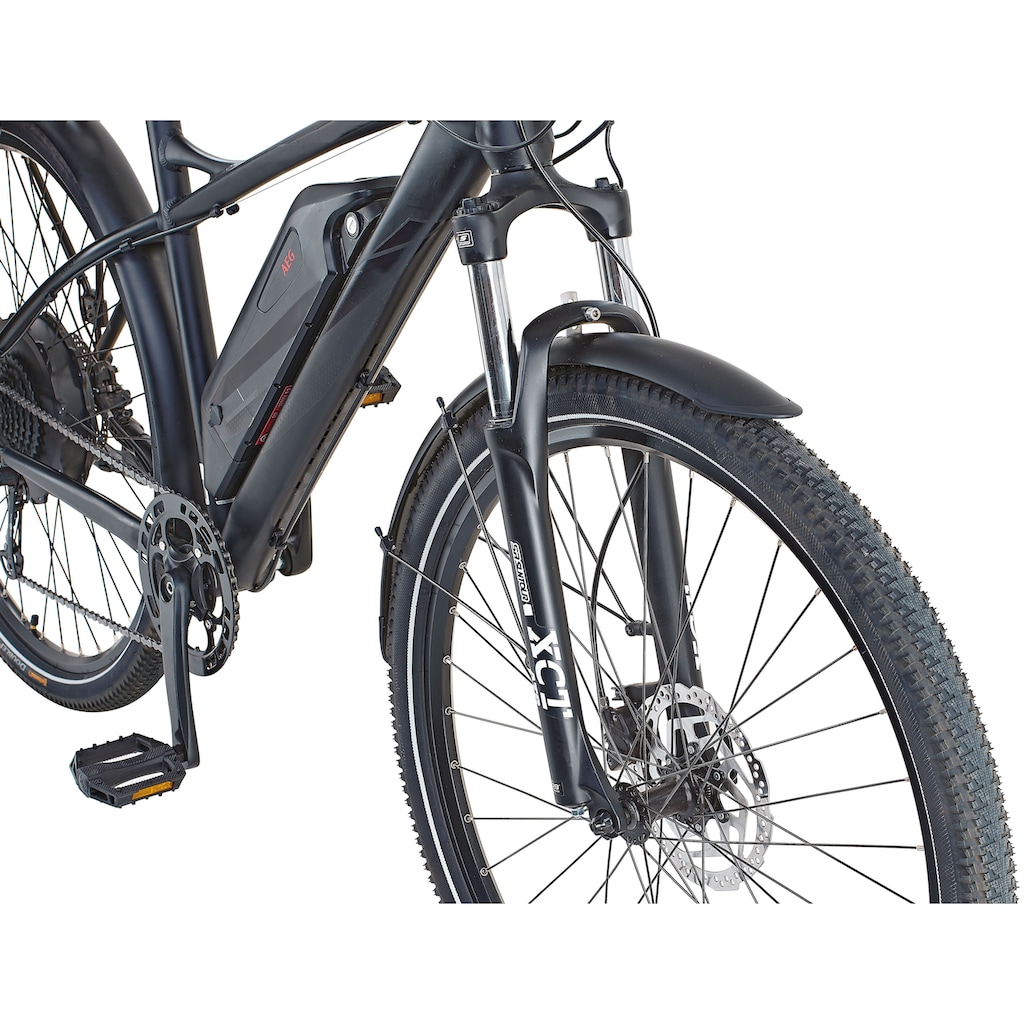 Prophete E-Bike »Prophete Graveler e7000«, 10 Gang, Shimano, Deore, Heckmotor 250 W, (mit Gepäckträgertasche)