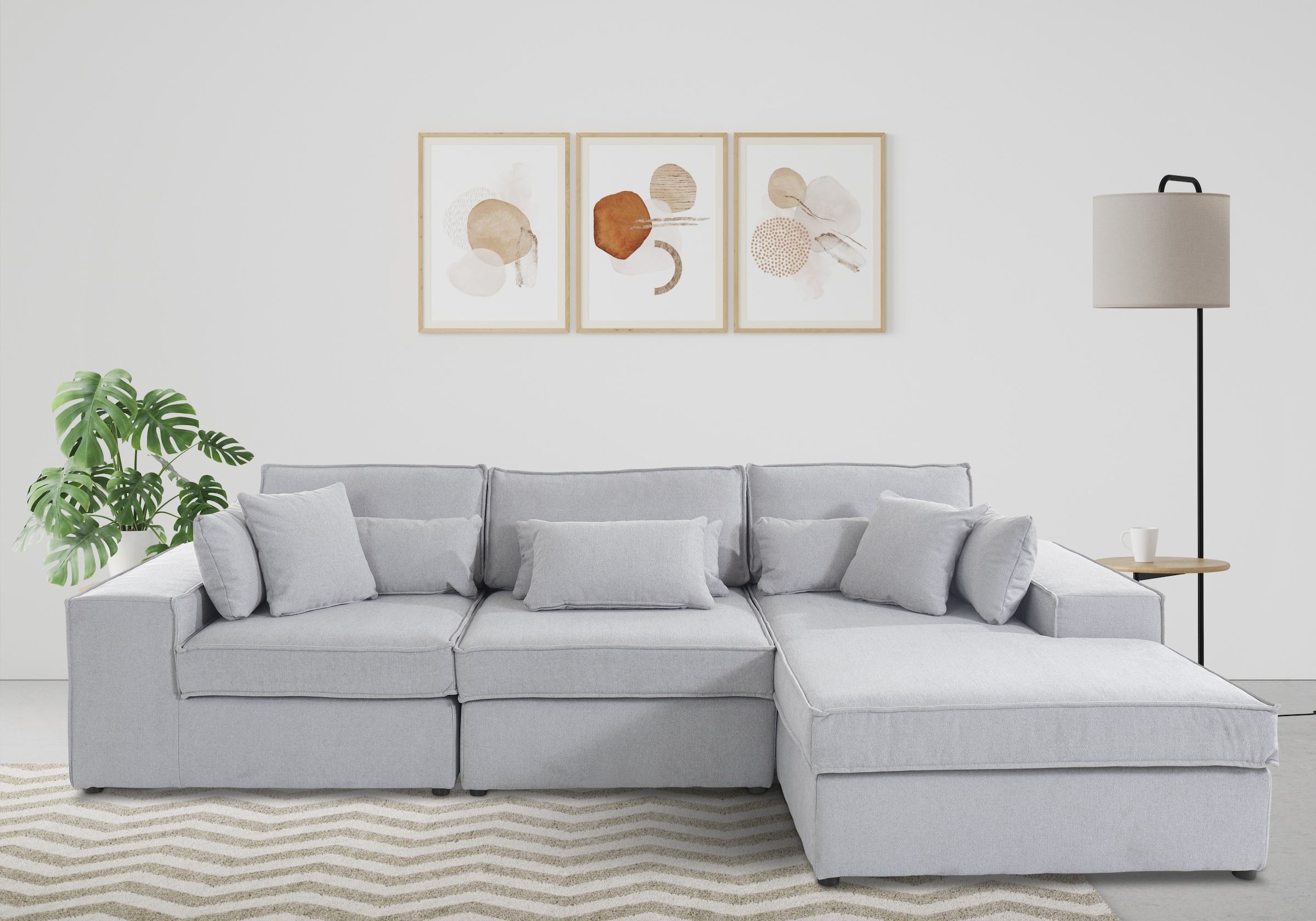 OTTO home Ecksofa "Florid L-Form" 3 Teile, bestehend aus Modulen, viele Bez günstig online kaufen