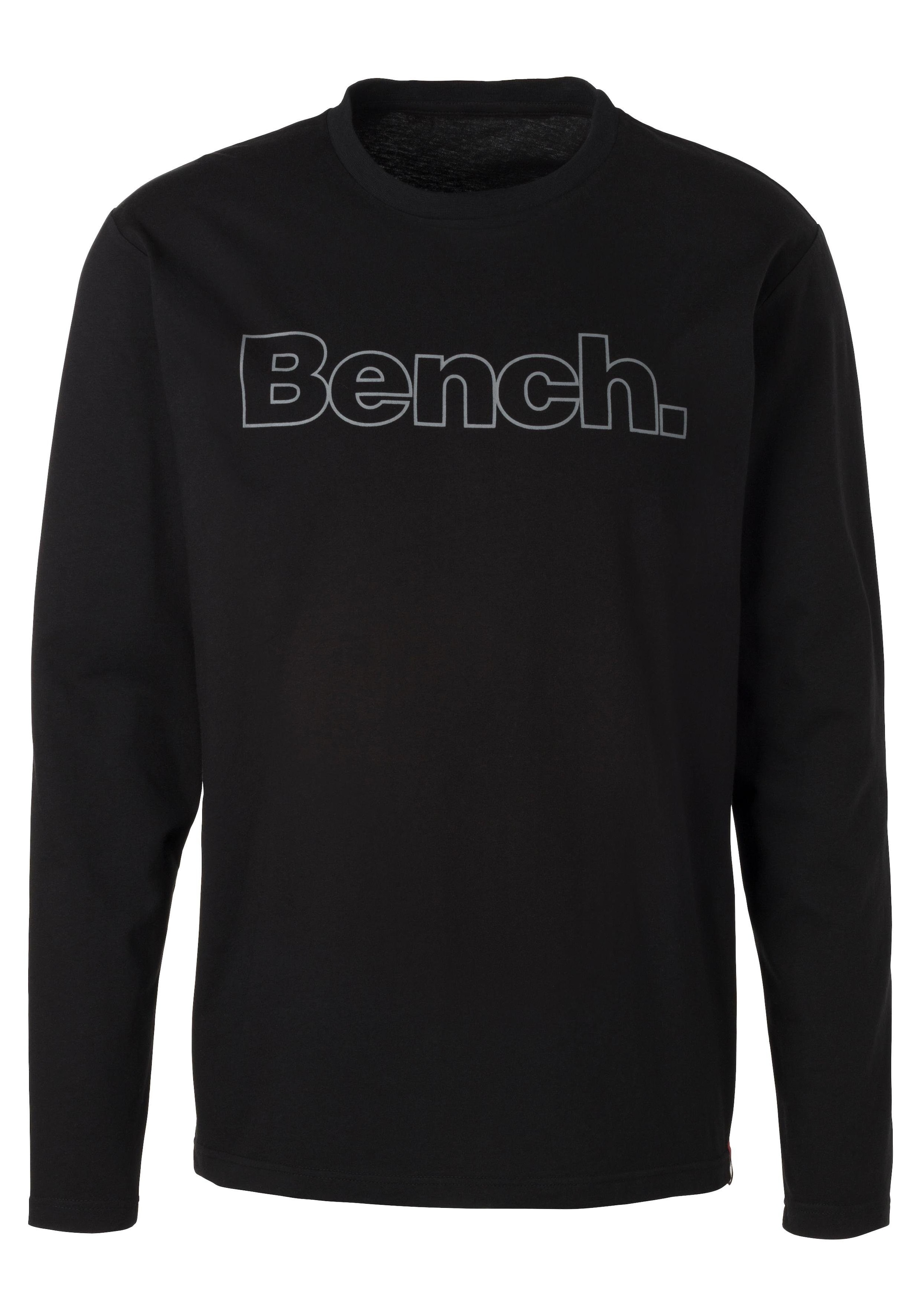 vorn Bench. Langarmshirt, (2 Print Bench. ▷ BAUR | Loungewear kaufen tlg.), mit