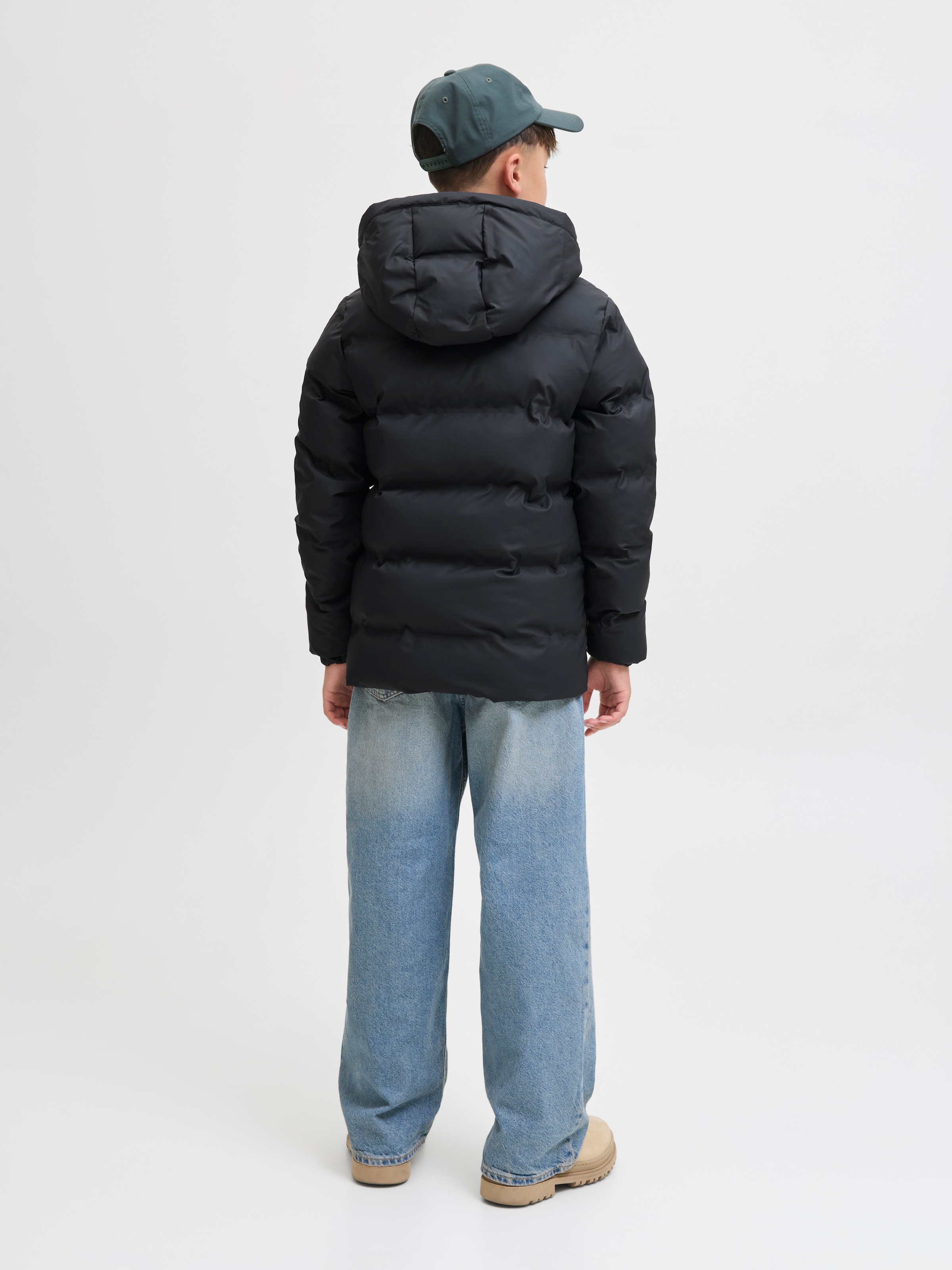 Jack & Jones Junior Steppjacke »JJELEMENTS PU PUFFER JNR«, mit Kapuze