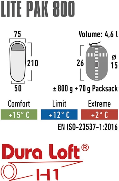 High Peak Mumienschlafsack »Lite Pak 800«