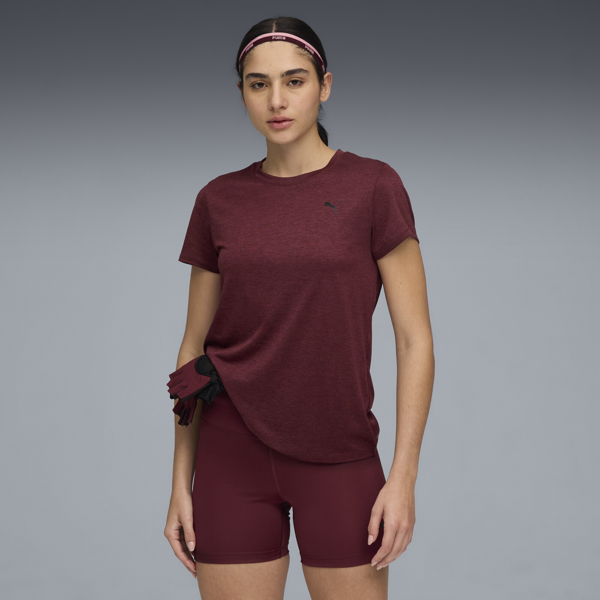 PUMA Trainingsshirt "TAD ESSENTIALS Meliertes T-Shirt Damen" günstig online kaufen