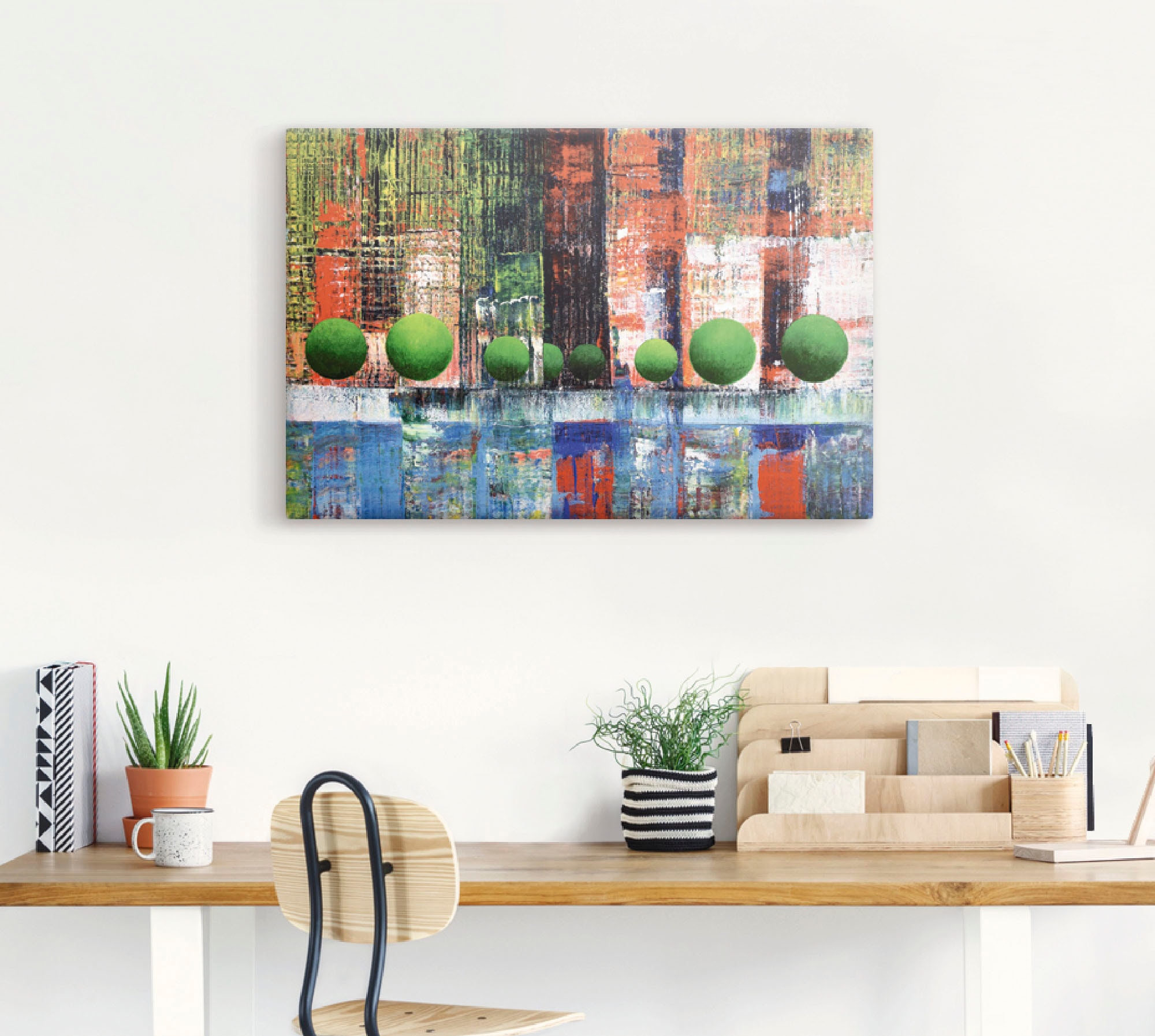 Artland Wandbild »Skyline Vancouver Downtown abstrakt«, Kanada, (1 St.), als Leinwandbild, Wandaufkleber in verschied. Größen