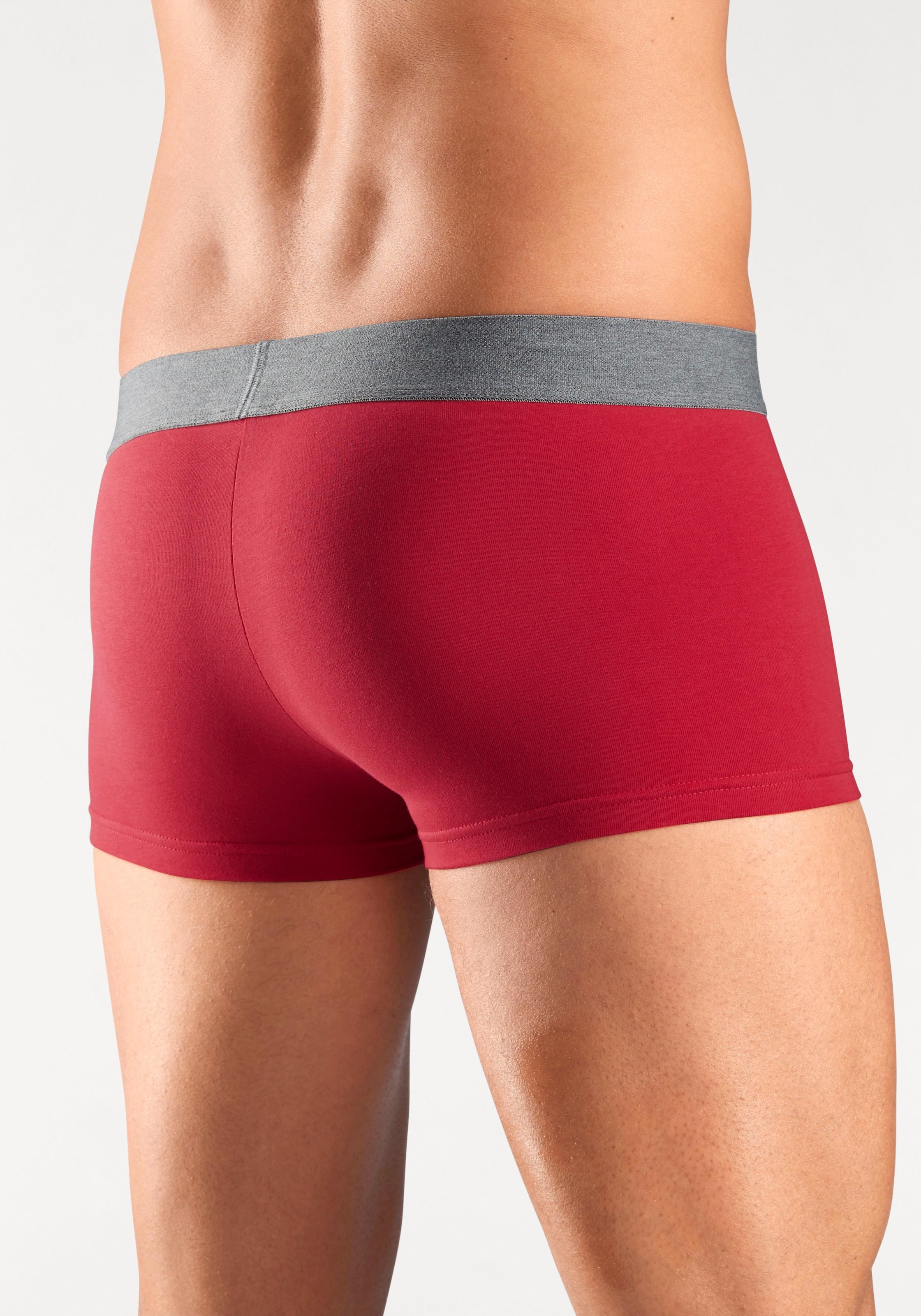 s.Oliver Boxershorts, (Packung, 4 Webbund mit in kontrastfarbenem | BAUR Hipster-Form St.)