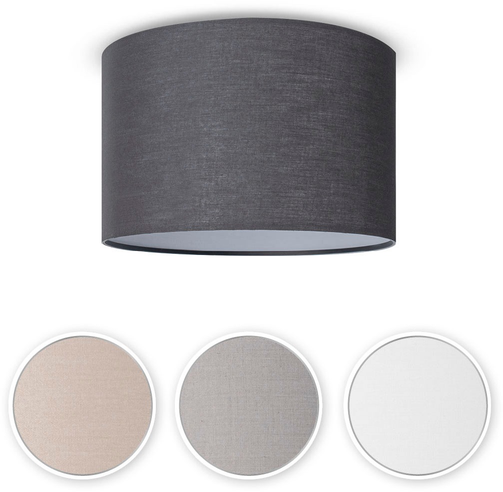 Paco Home Deckenleuchte »Uni Color«, 1 flammig, Leuchtmittel E27 | ohne Leuchtmittel, LED Deckenleuchte Wohnzimmer Und Schlafzimmer, Unifarben, Deko E27