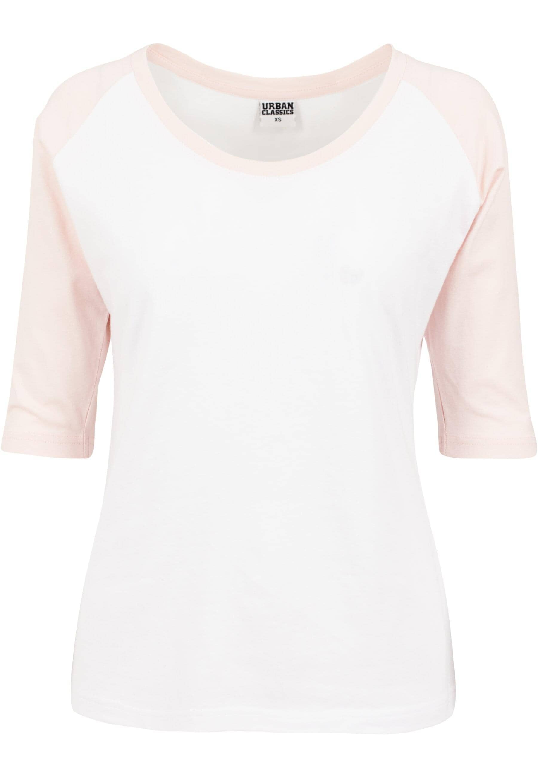 URBAN CLASSICS Kurzarmshirt "Urban Classics Damen Ladies 3/4 Contrast Ragla günstig online kaufen