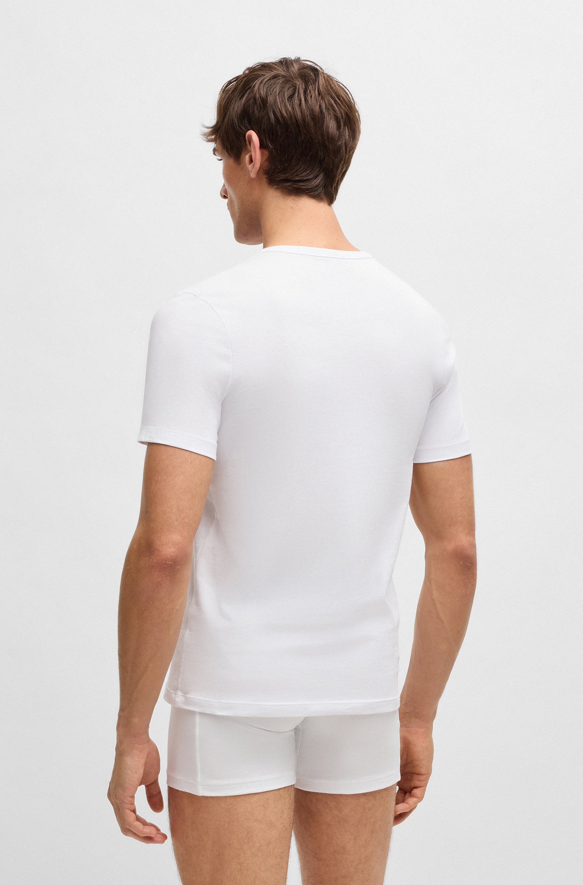 BOSS T-Shirt »Rundhals BOSS ONE x David Beckham«, (Packung, 3 tlg., 3er-Pack), mit dezentem BOSS Logo-Print