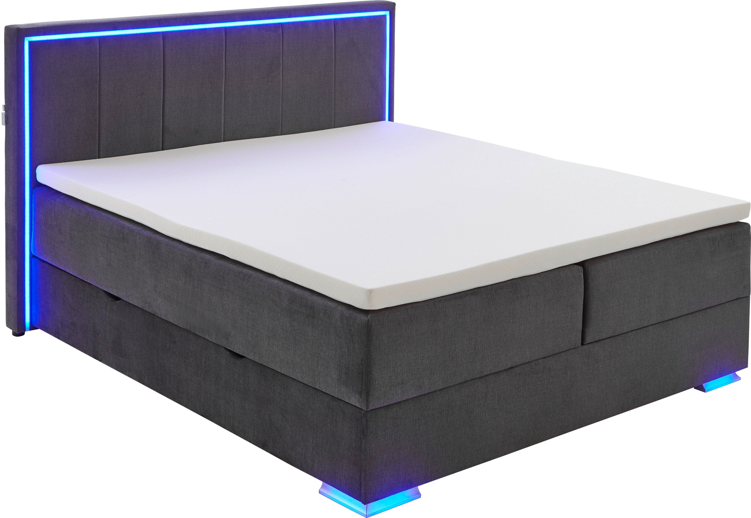 meise.möbel Boxspringbett »Colorado II«, inkl. LED-Beleuchtung & Topper