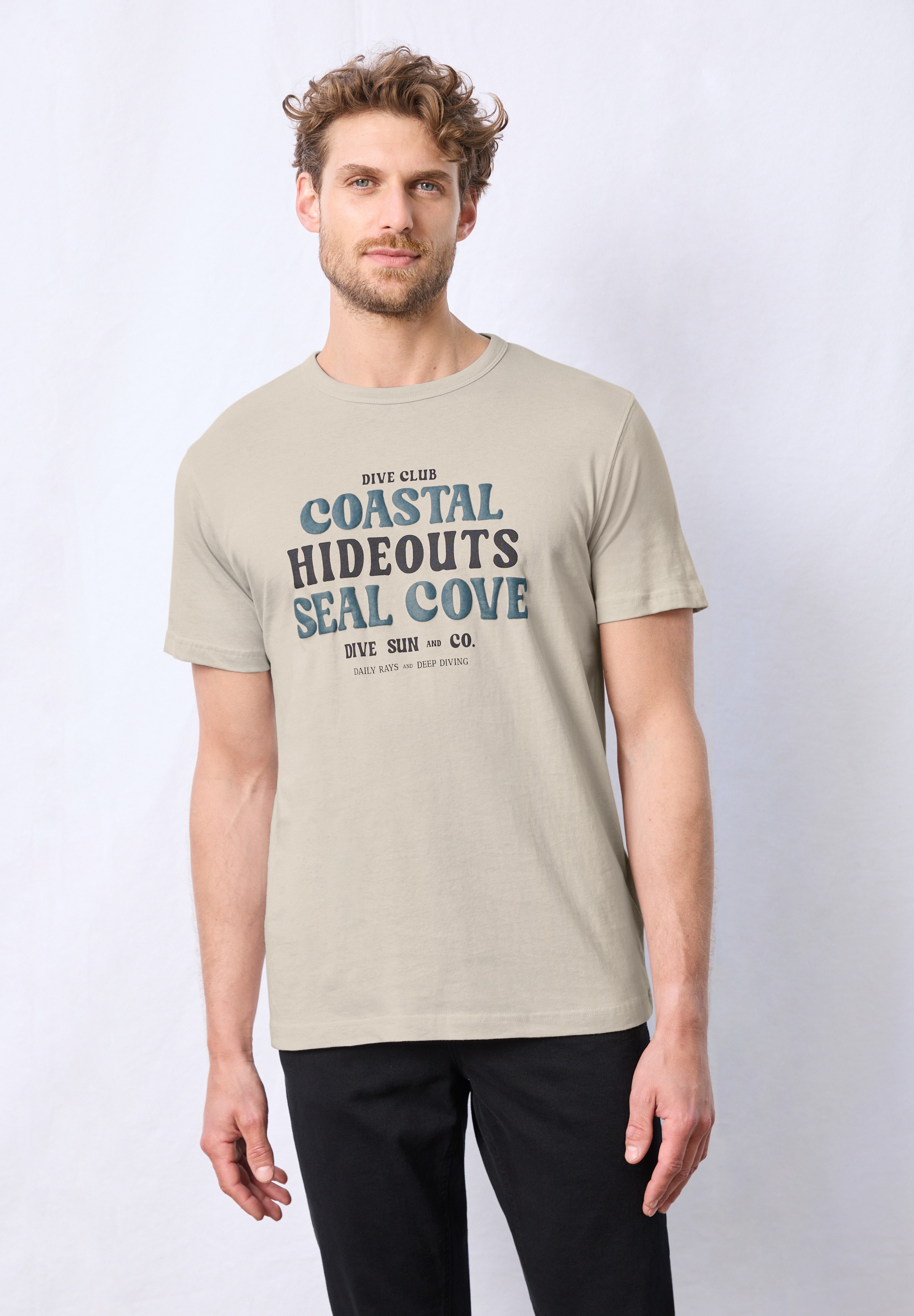 STREET ONE MEN T-Shirt, mit Rundhalsausschnitt günstig online kaufen